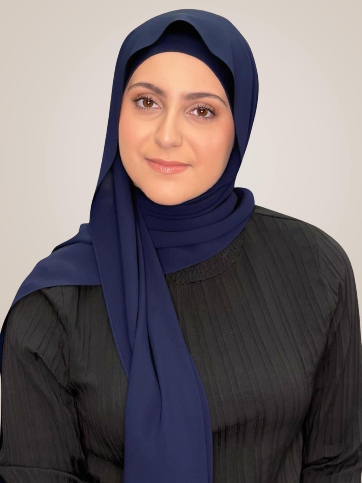 Modish Girl Matching Chiffon Hijab Set-Dark Slate