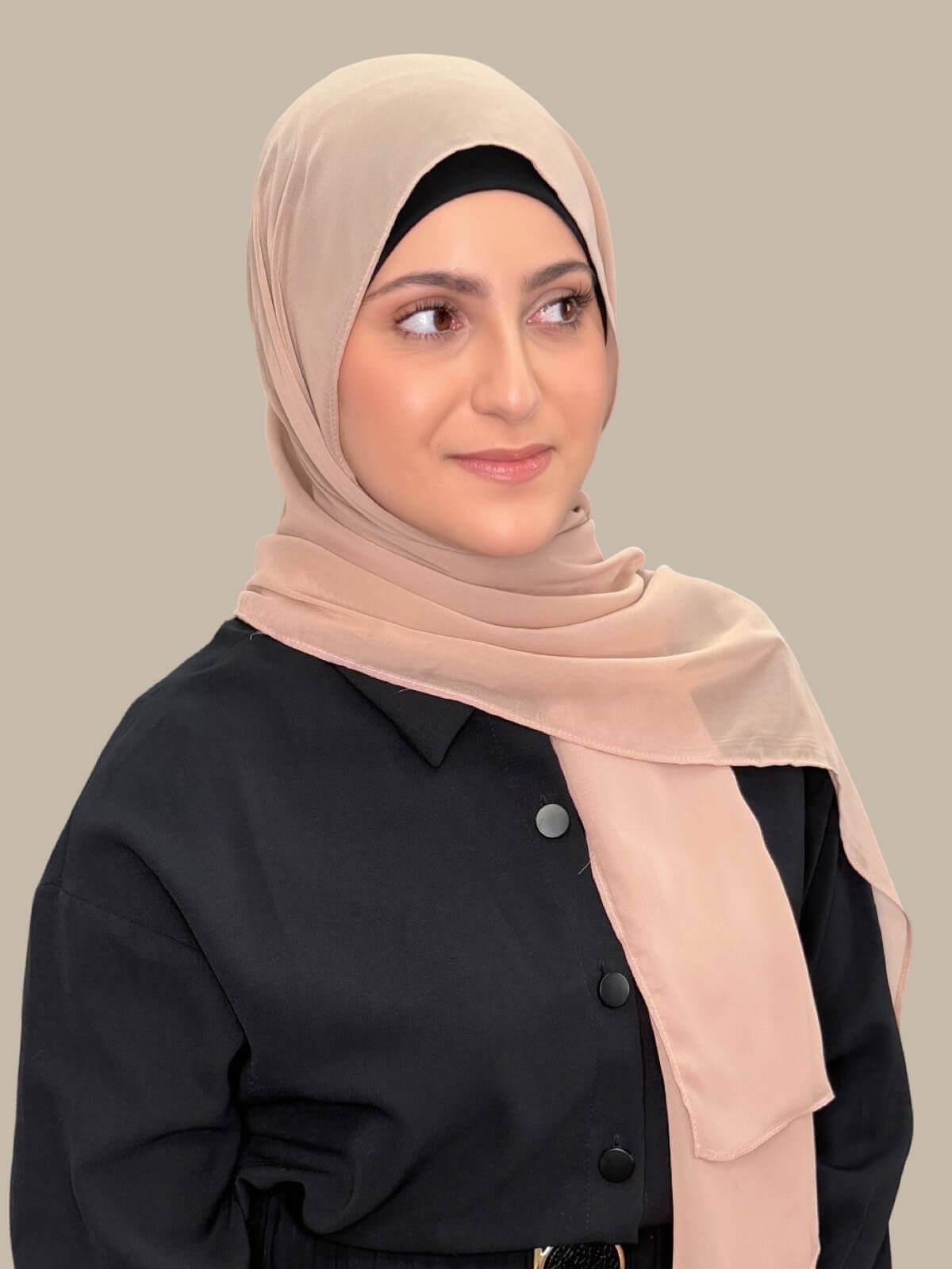Modish Girl Luxury Chiffon Hijab-Sand