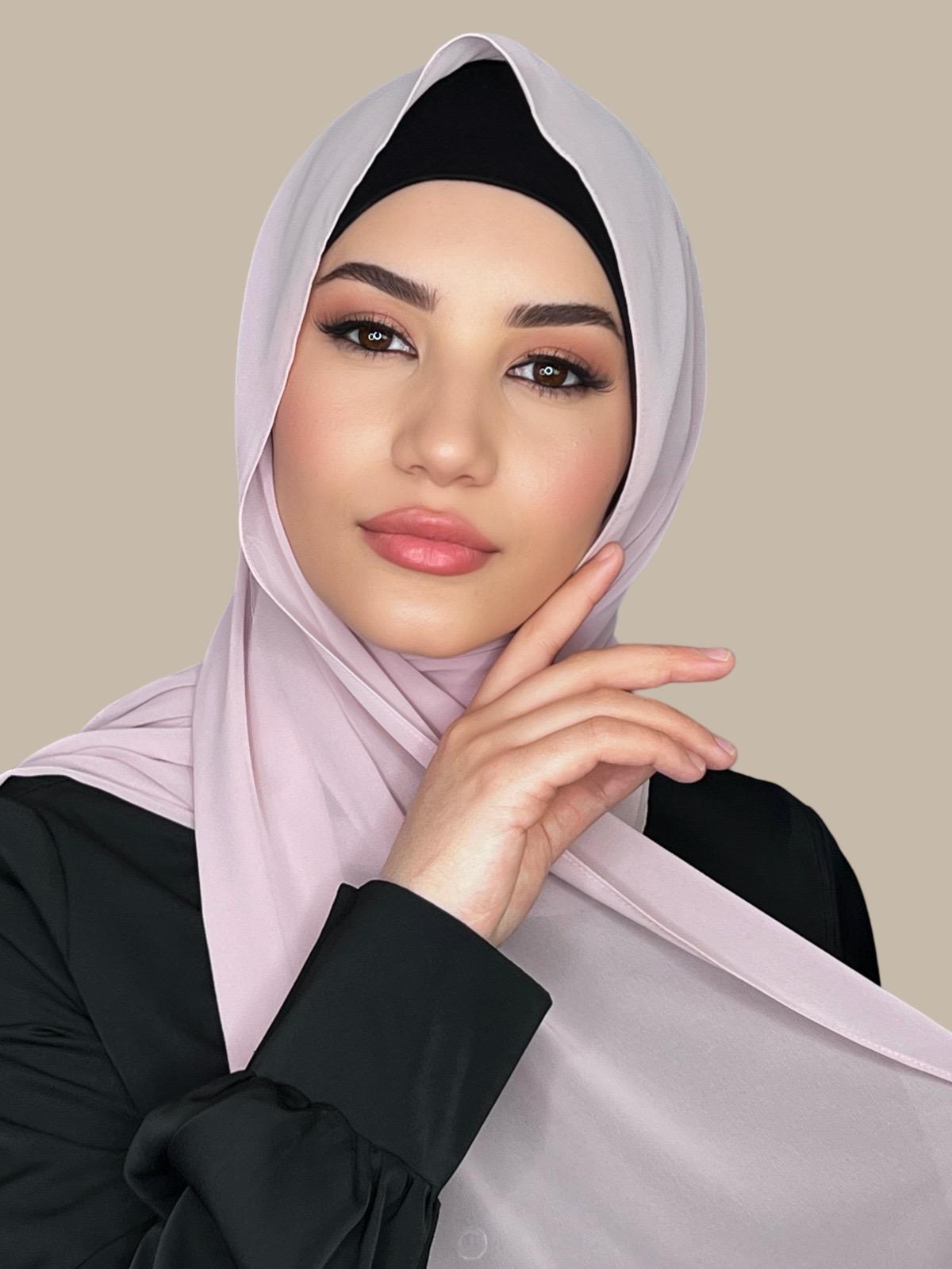 Luxury Chiffon Hijab-Rose Gold