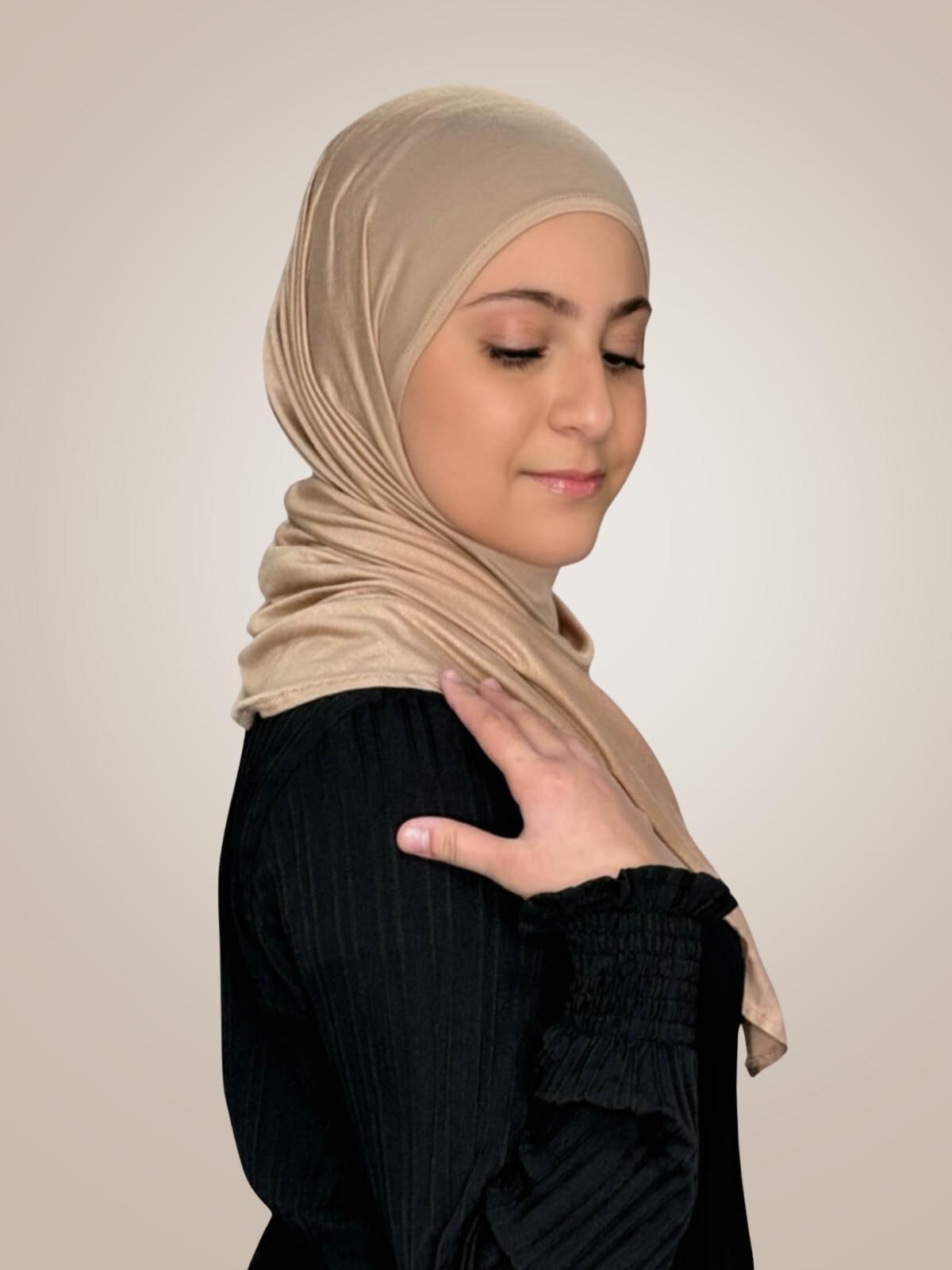 Modish Girl Pre-Sewn Jersey hijab-Warm Taupe