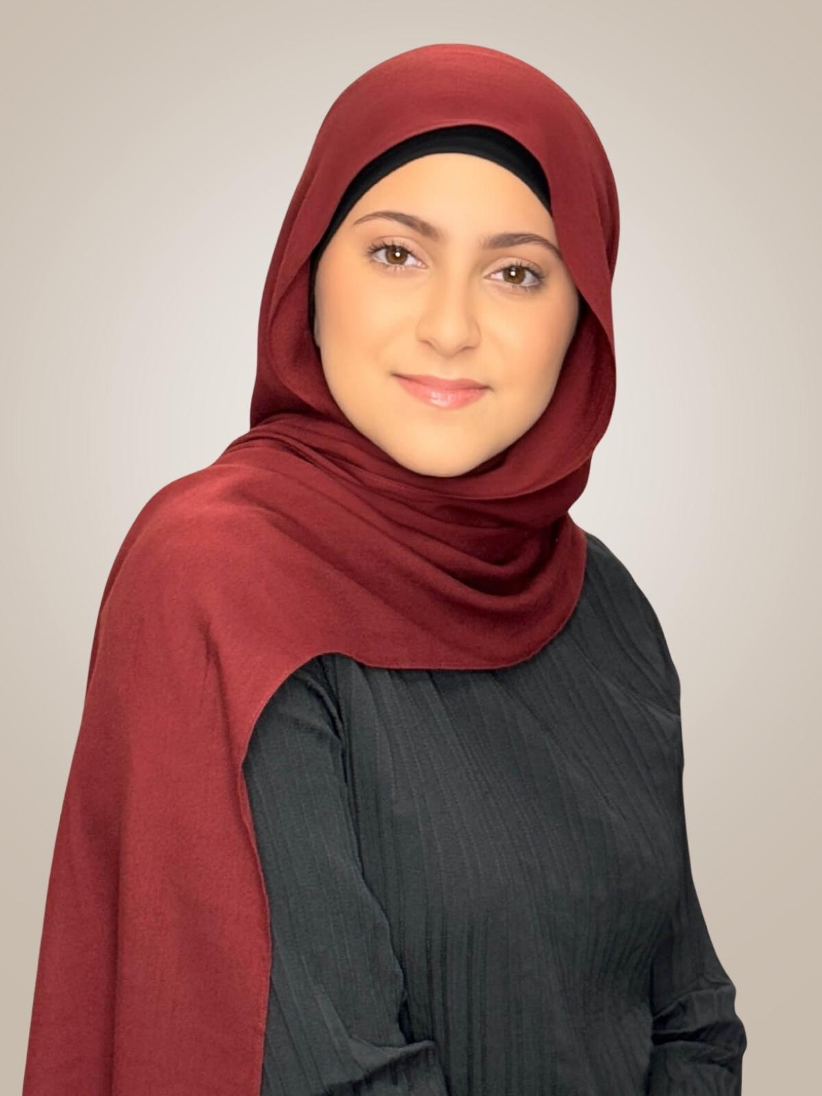 Modish Girl Cotton Modal Hijab-Royal Burgundy