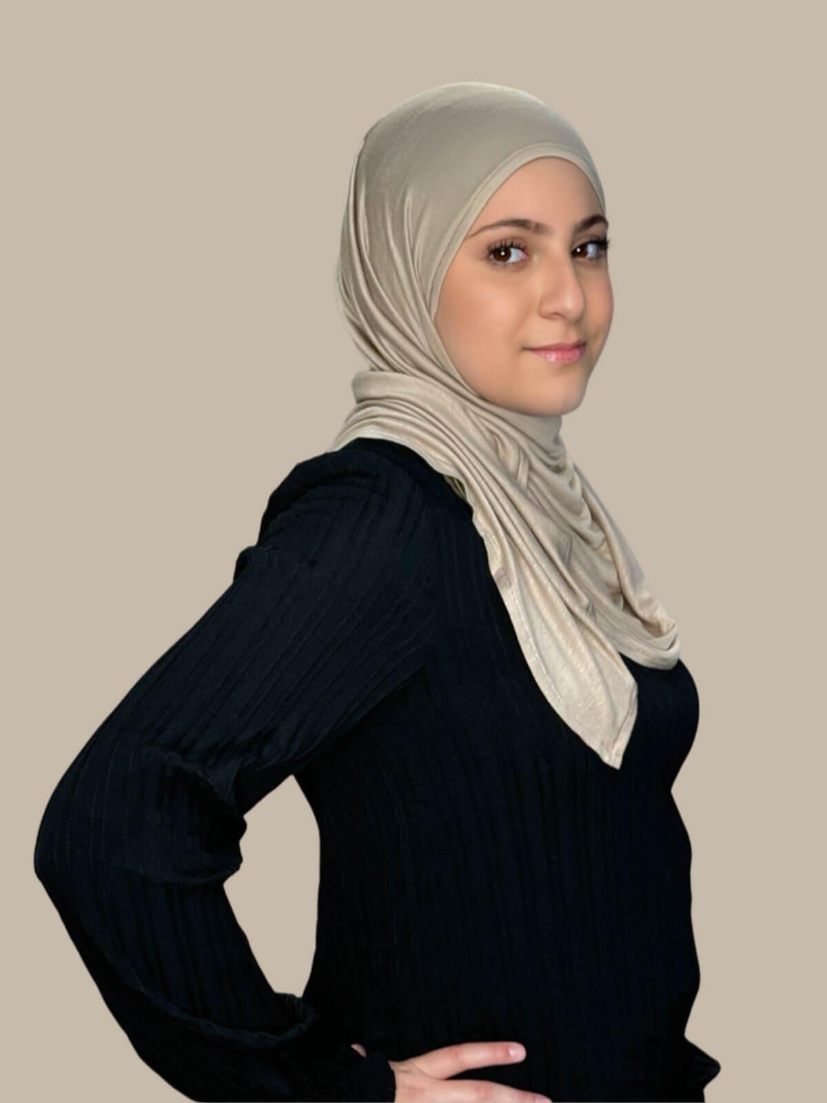 Modish Girl Pre-Sewn Jersey Hijab-Vanilla