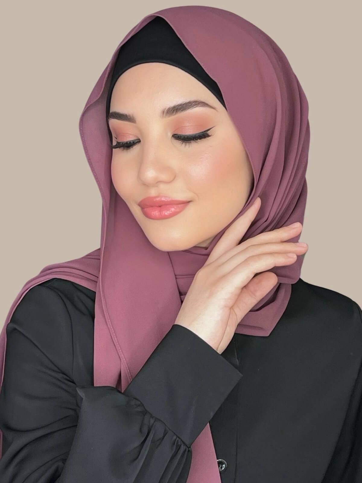 Classic Chiffon Hijab-Plum