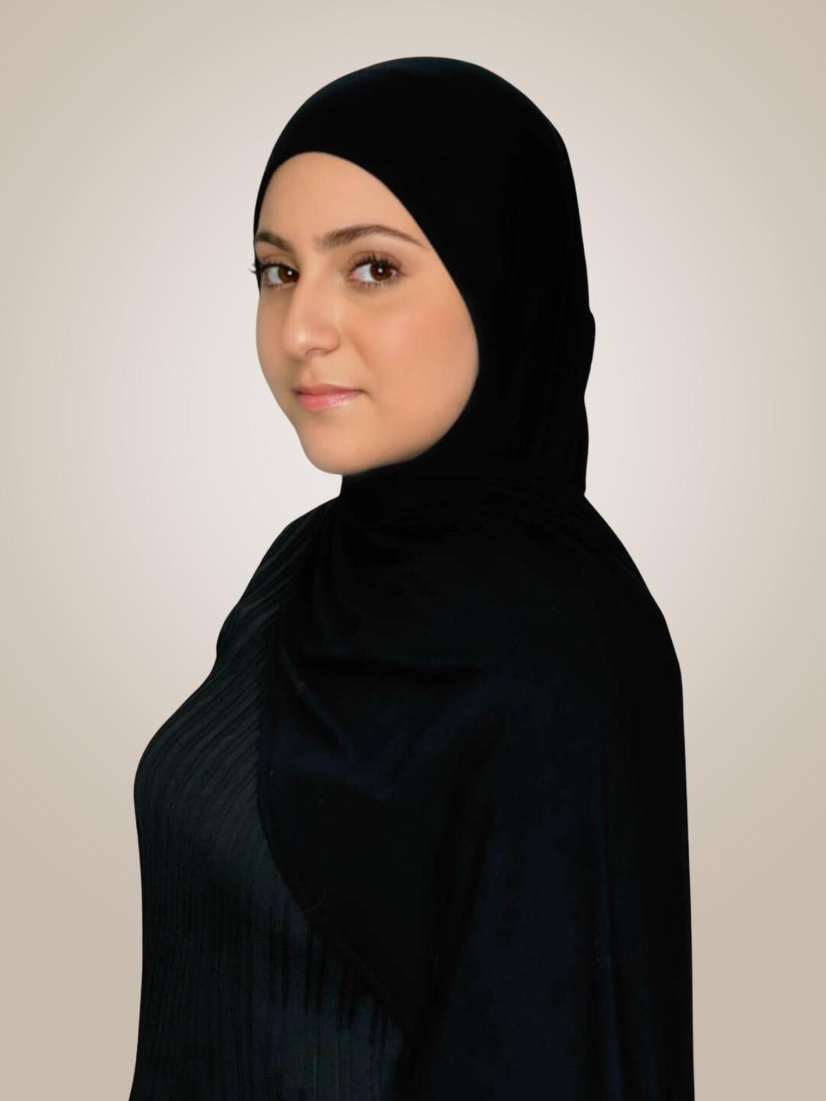 Modish Girl Pre-Sewn Jersey Hijab-Black