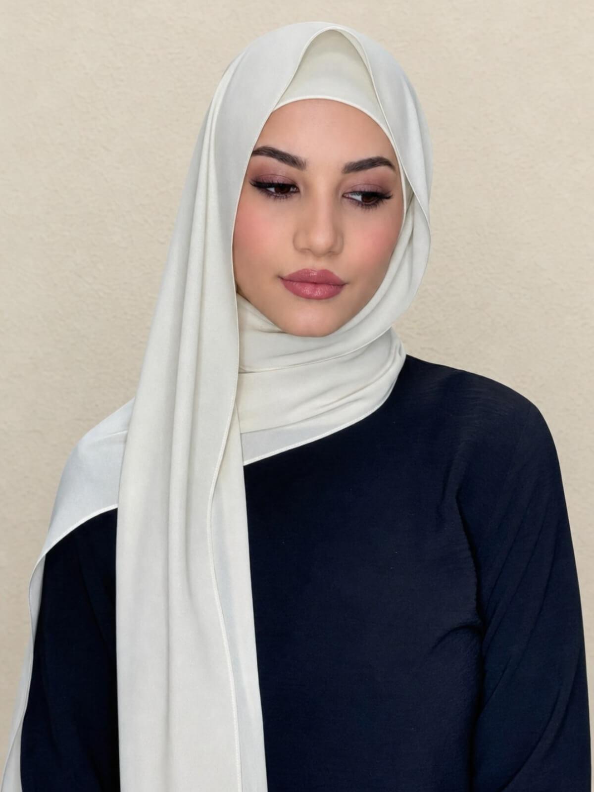 Matching Chiffon Hijab Set-Royal Beige