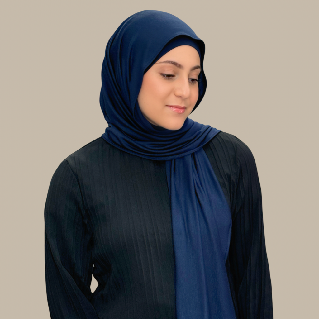 Modish Girl Premium Jersey Hijab-Navy