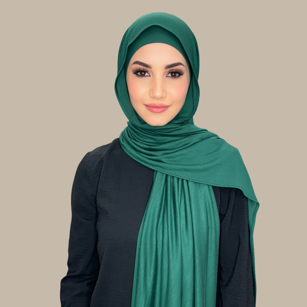 Premium Jersey Hijab-Forrest Green