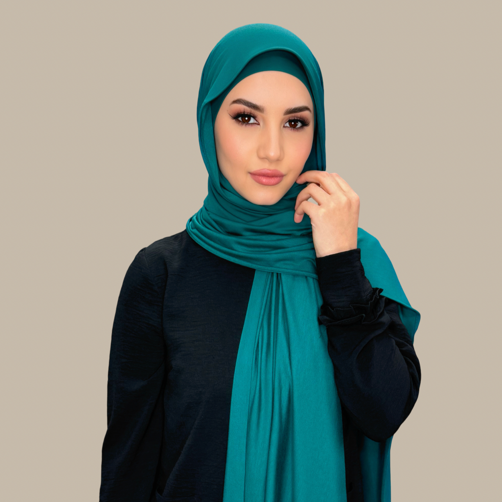 Premium Jersey Hijab-Pine Green