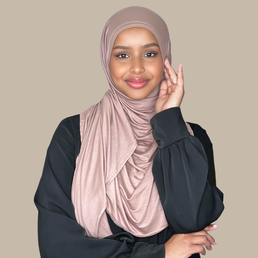 Pre-Sewn Jersey Hijab-Pale Taupe