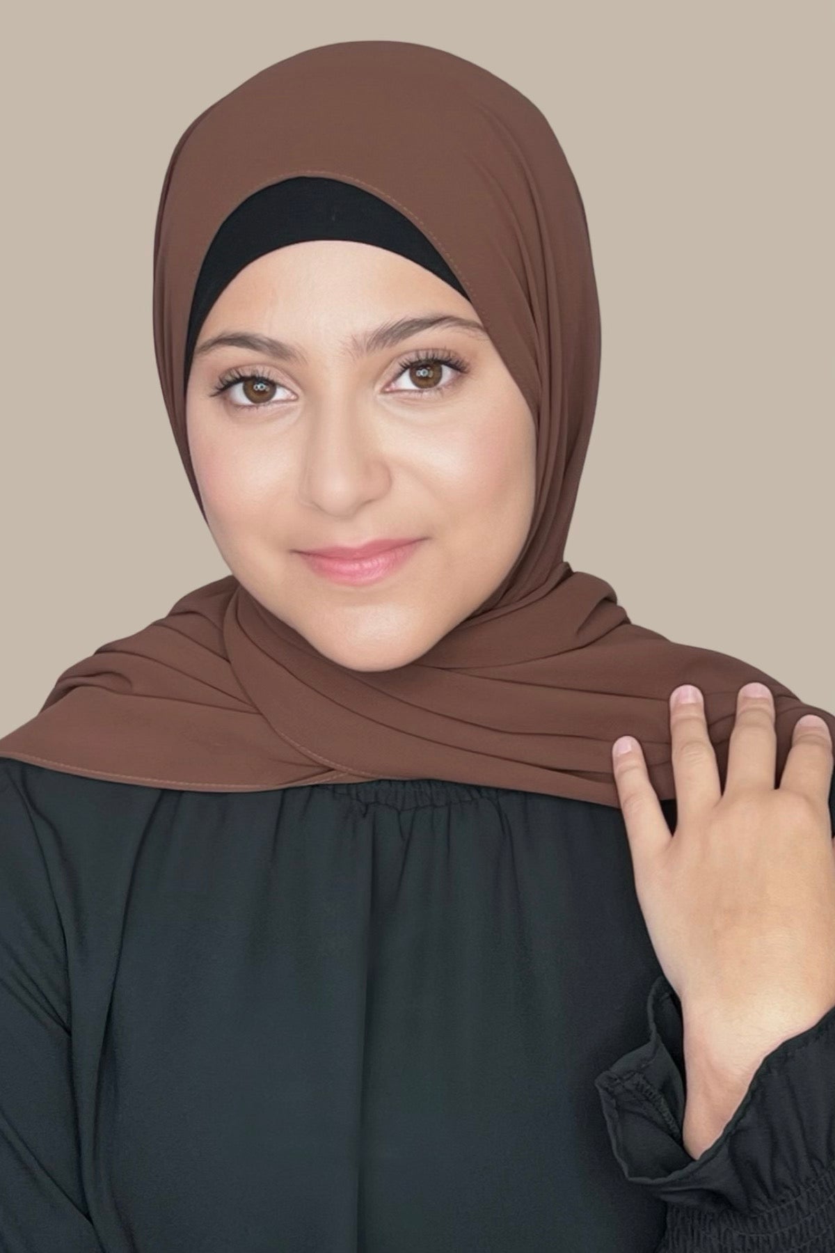 Modish Girl Luxury Chiffon Hijab-Brunette