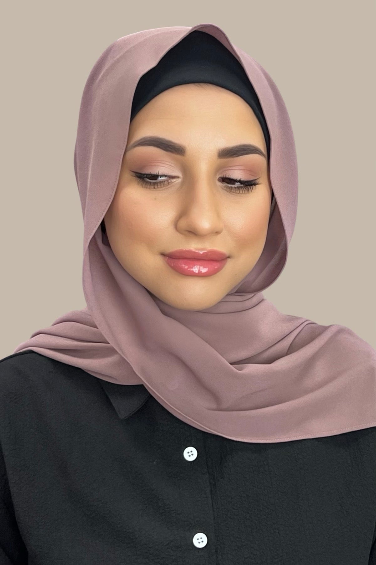 Classic Chiffon Hijab-Rose Taupe