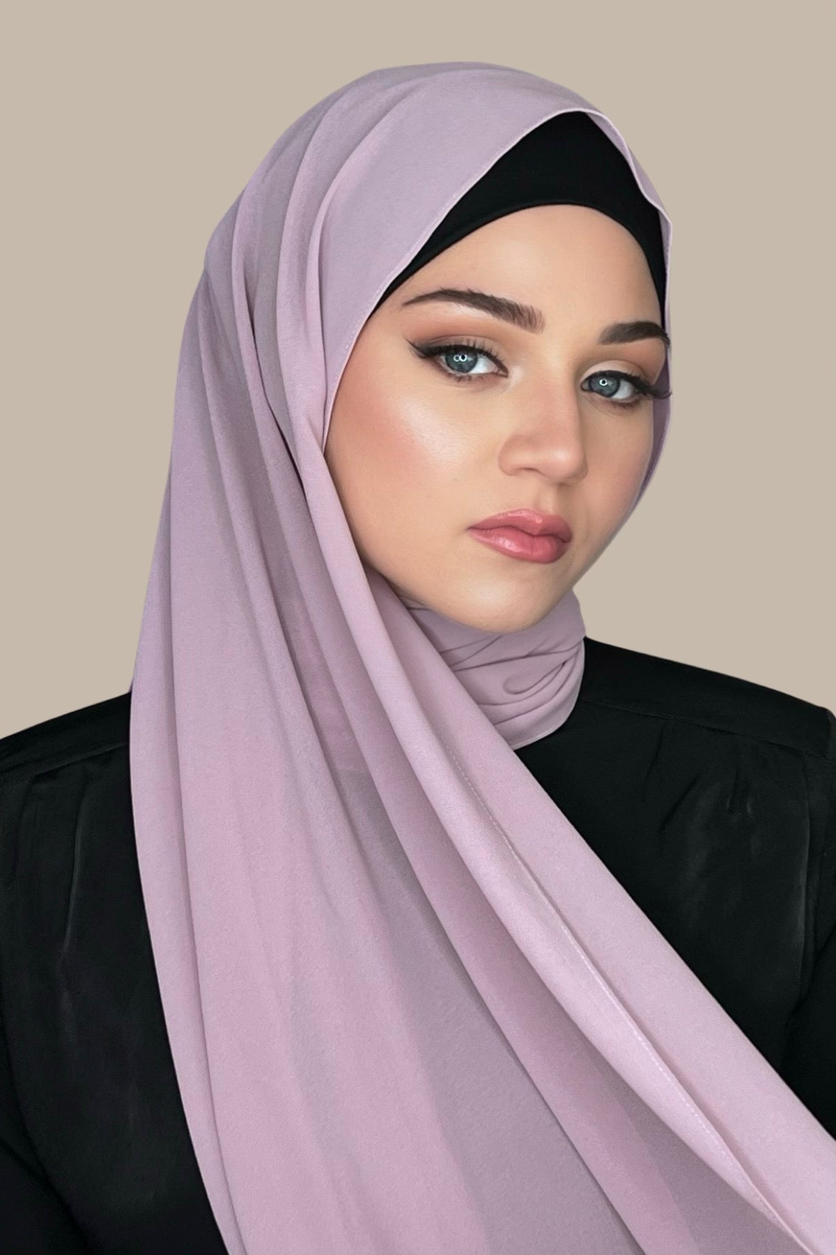 Classic Chiffon Hijab-Khaki Rose