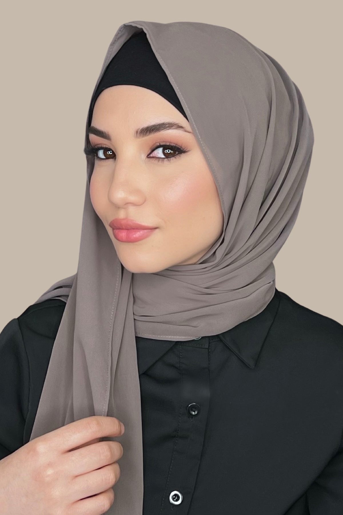 Luxury Chiffon Hijab-Sandstone