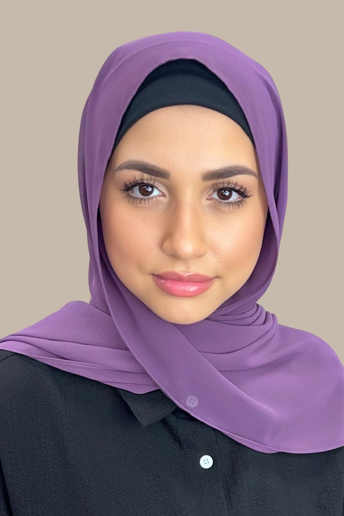 Luxury Chiffon Hijab-Mauve Taupe