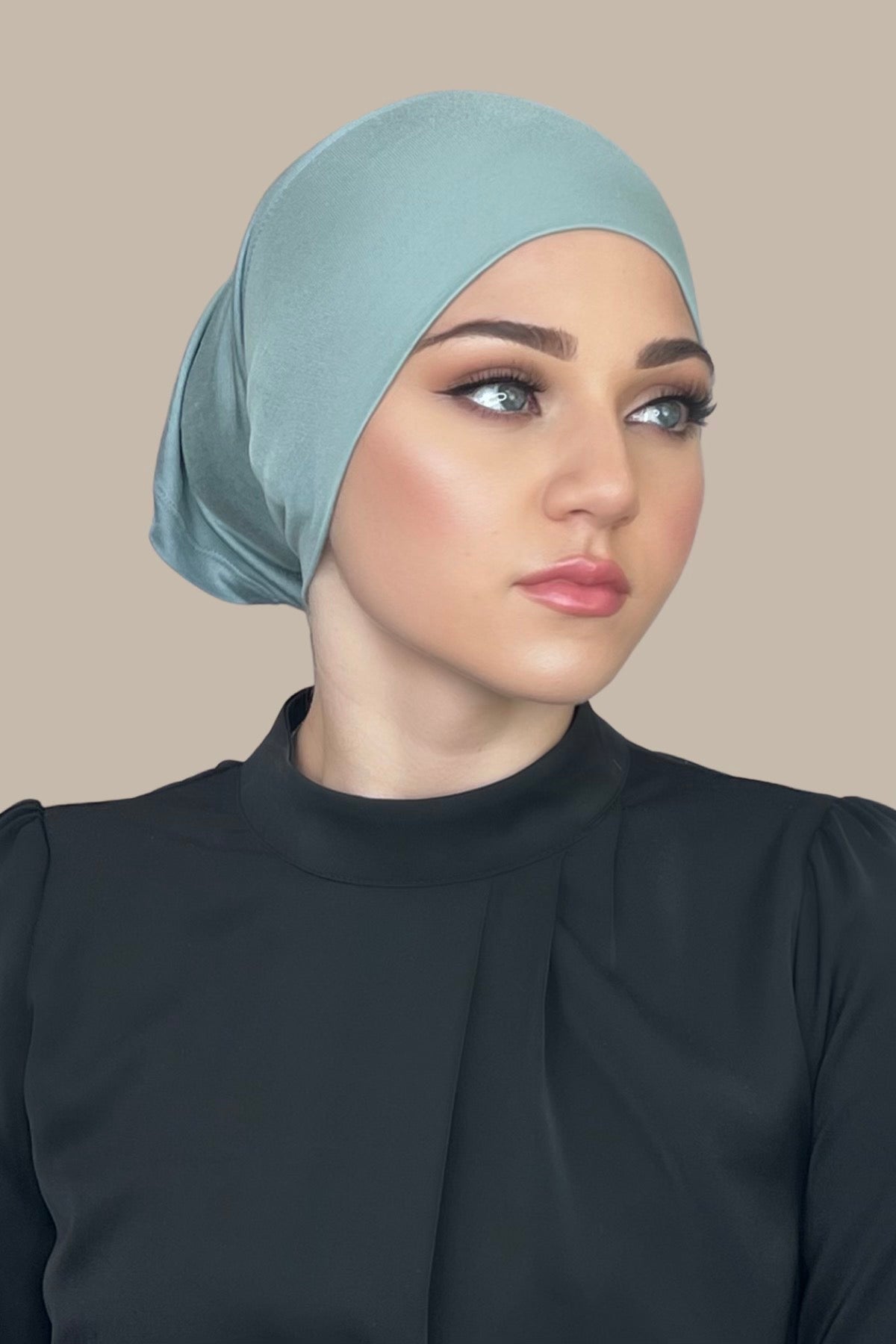 Premium Jersey UnderScarf-Pale Cyan