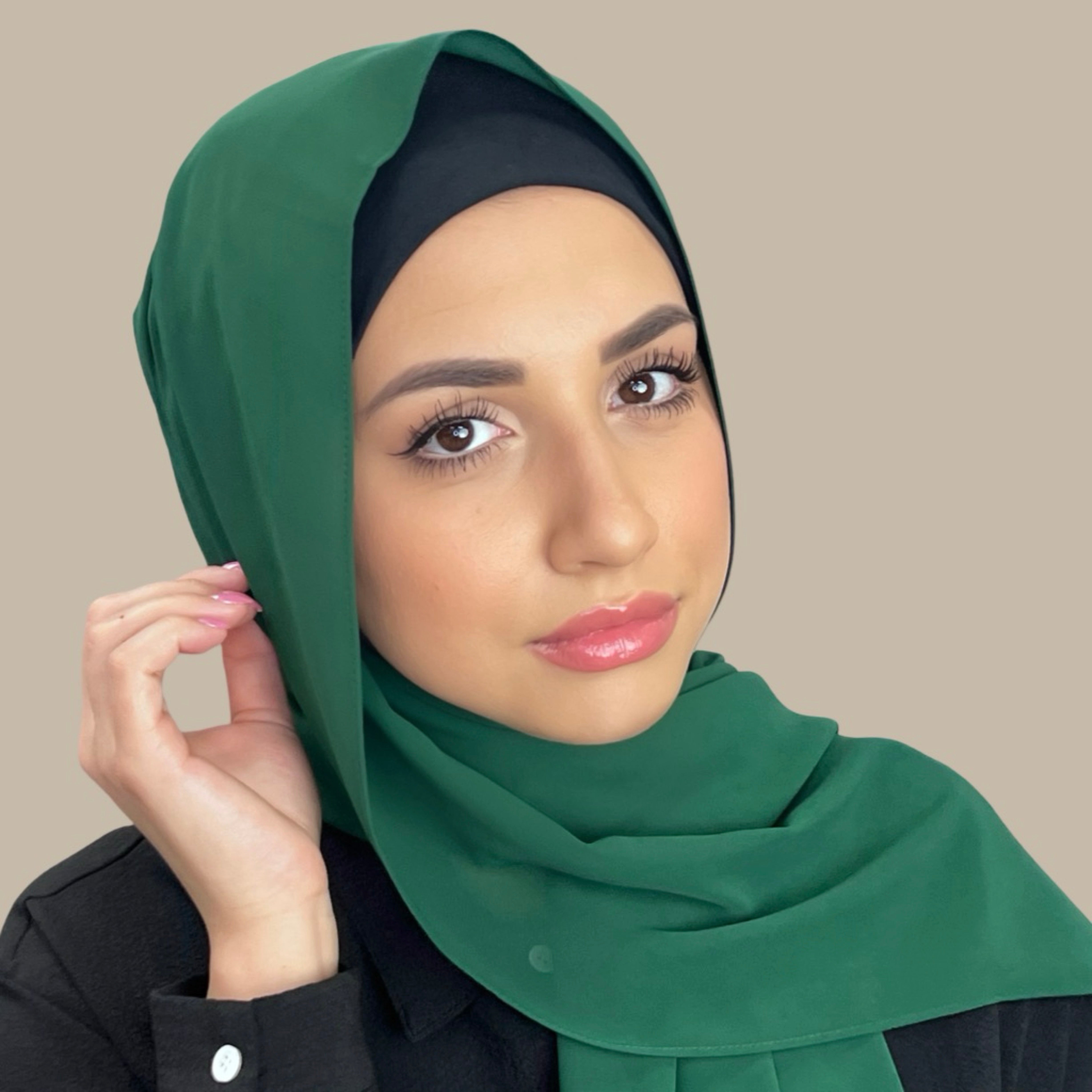 Luxury Chiffon Hijab-Emerald Green(FINAL SALE)