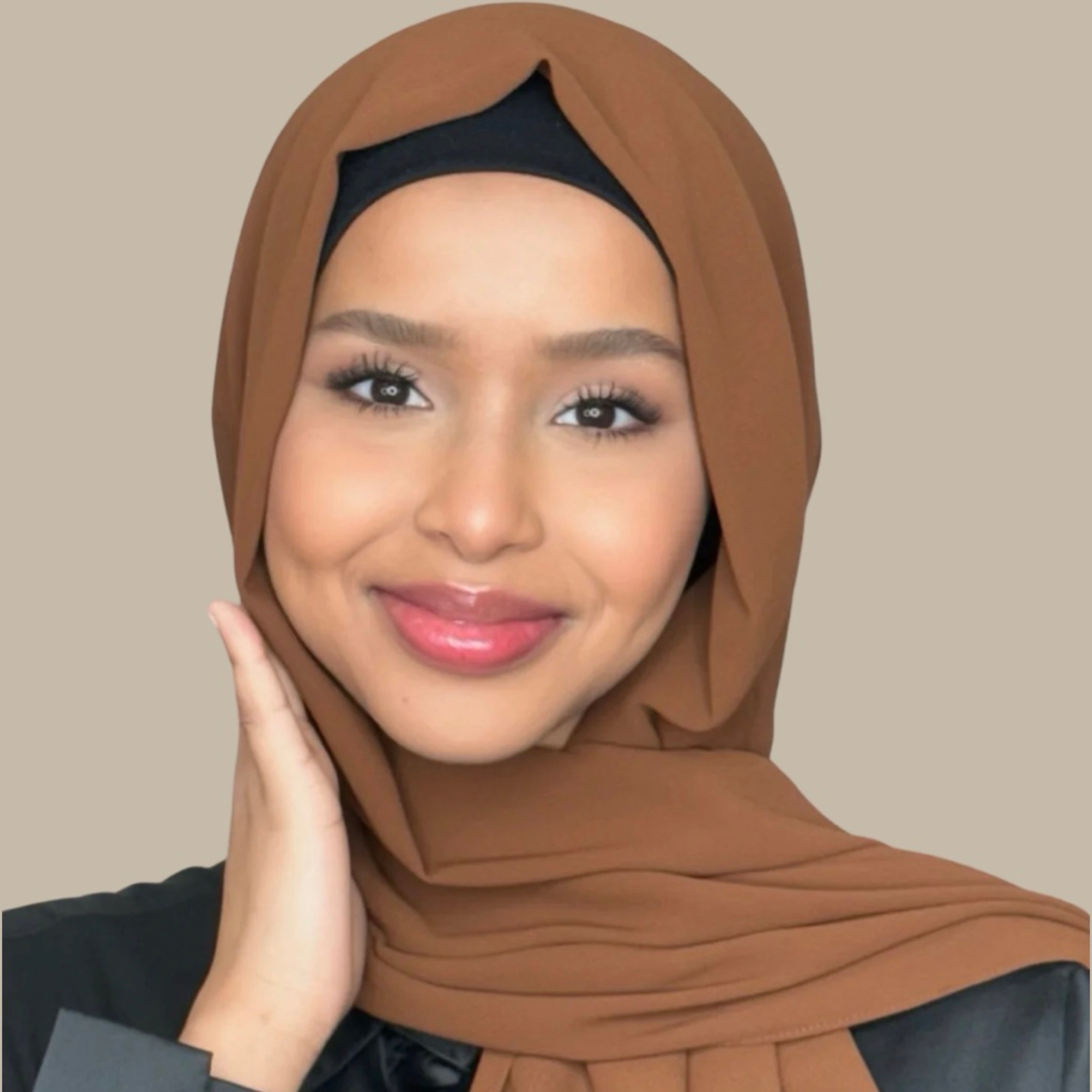 Classic Chiffon Hijab-Cinnamon