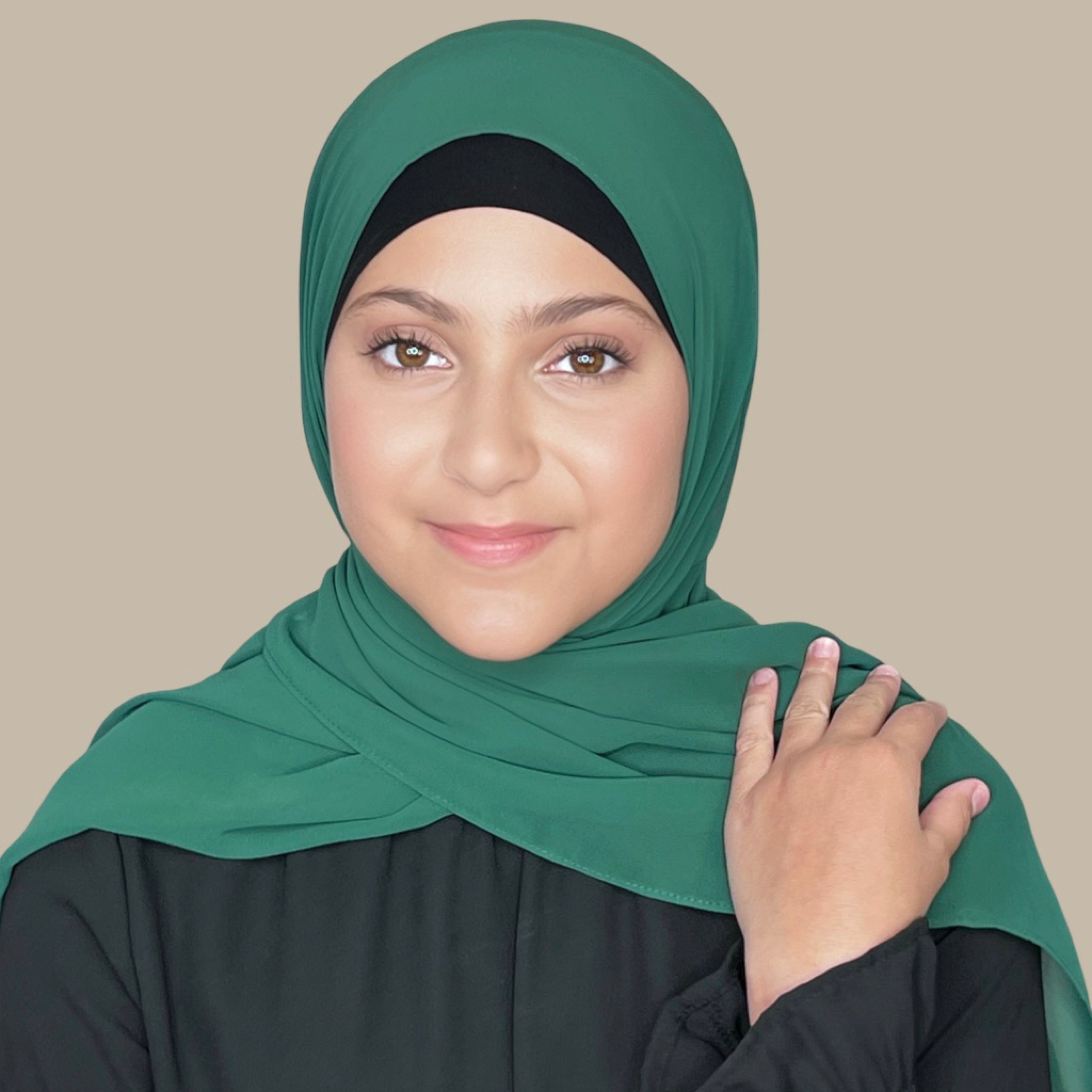 Modish Girl Luxury Chiffon Hijab-Emerald Green (FINAL SALE)