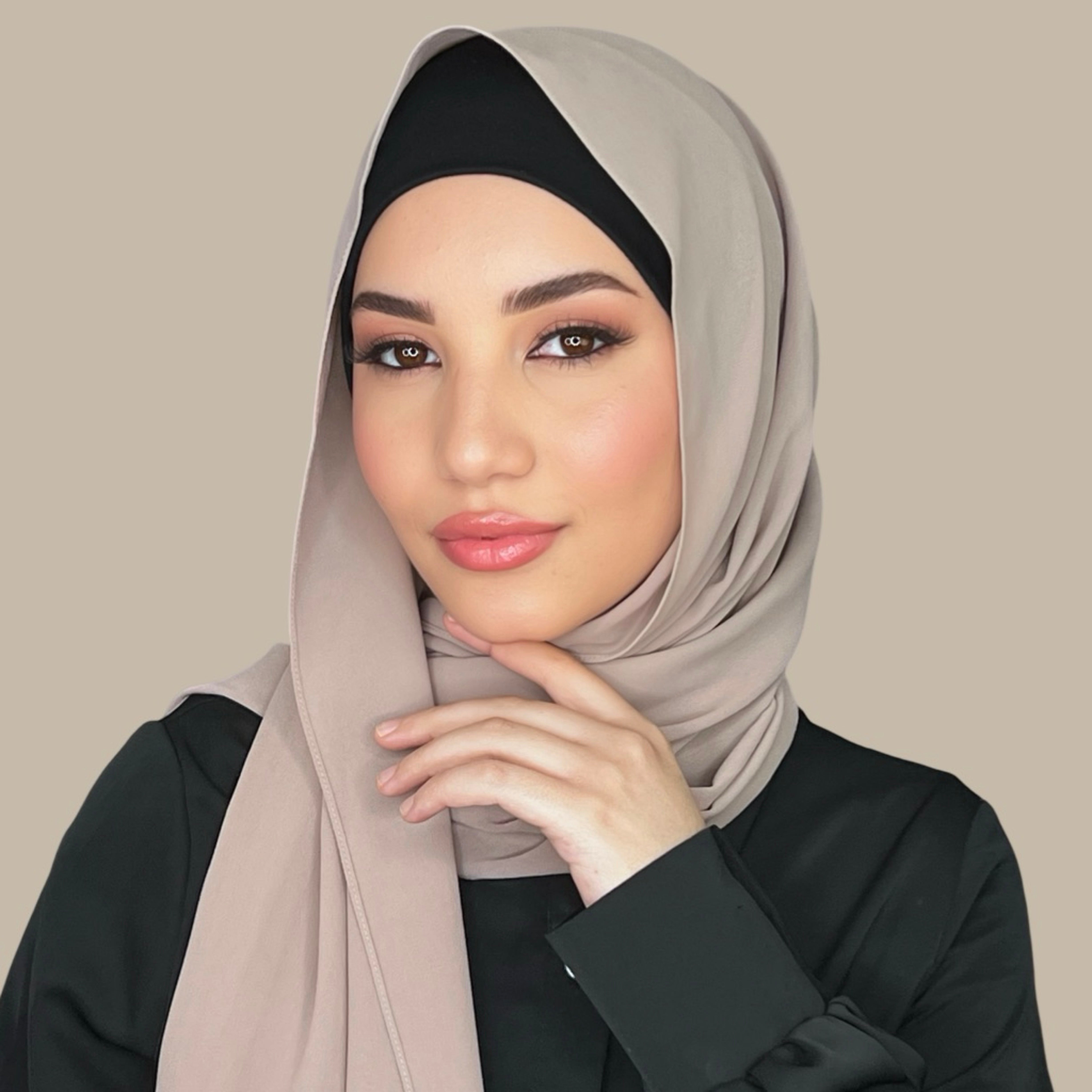 Classic Chiffon Hijab-Dusty Mink