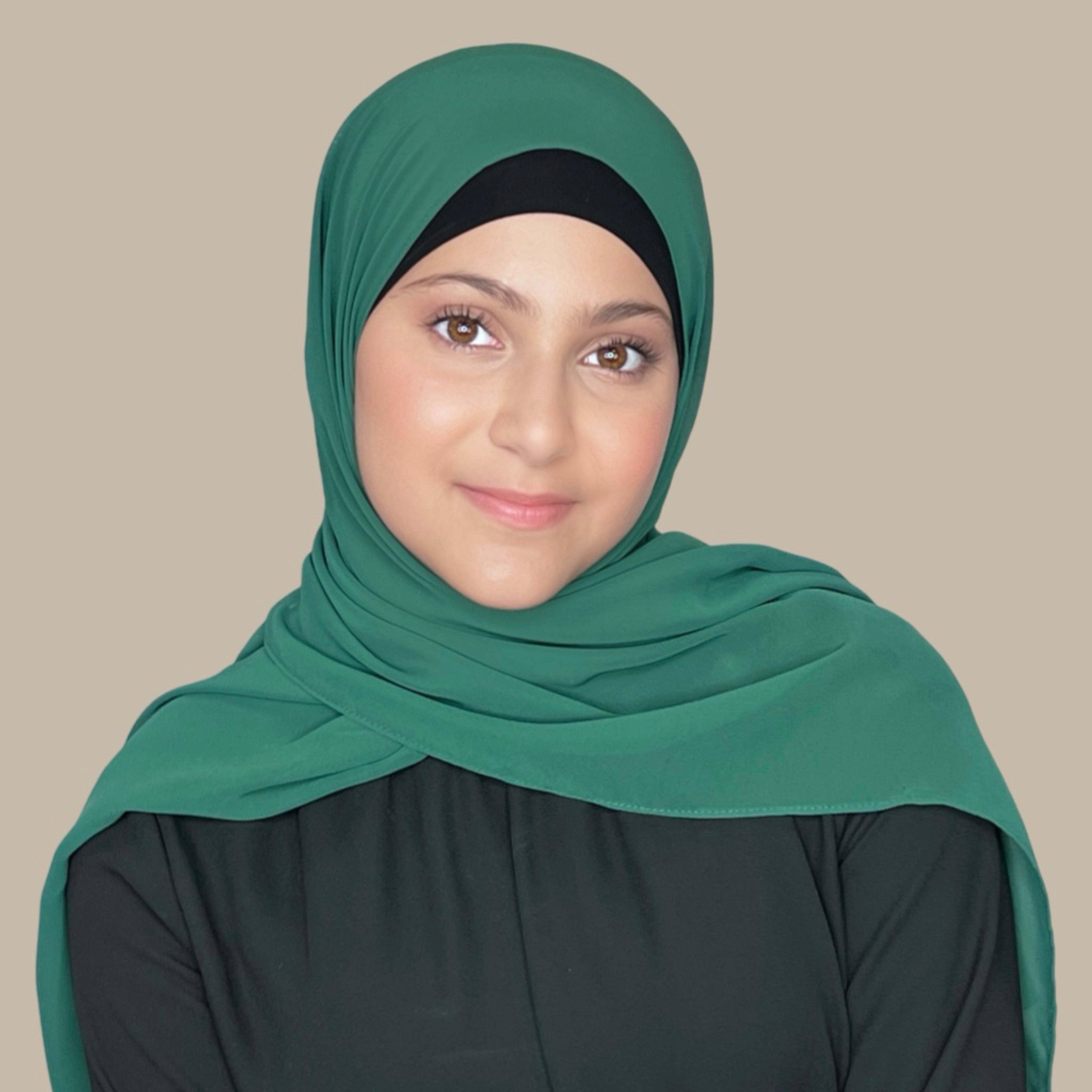 Modish Girl Luxury Chiffon Hijab-Emerald Green (FINAL SALE)