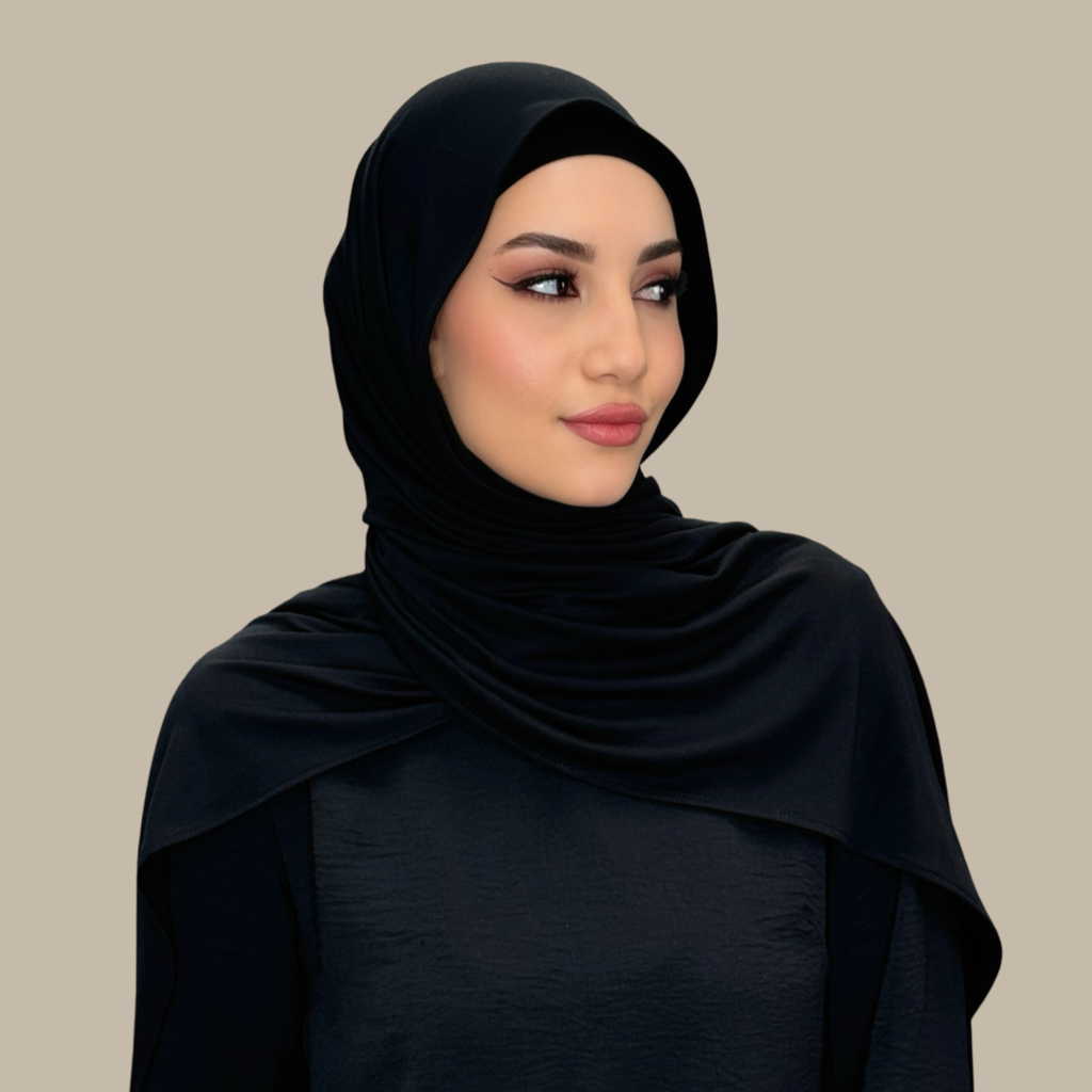 Premium Jersey Hijab-Black