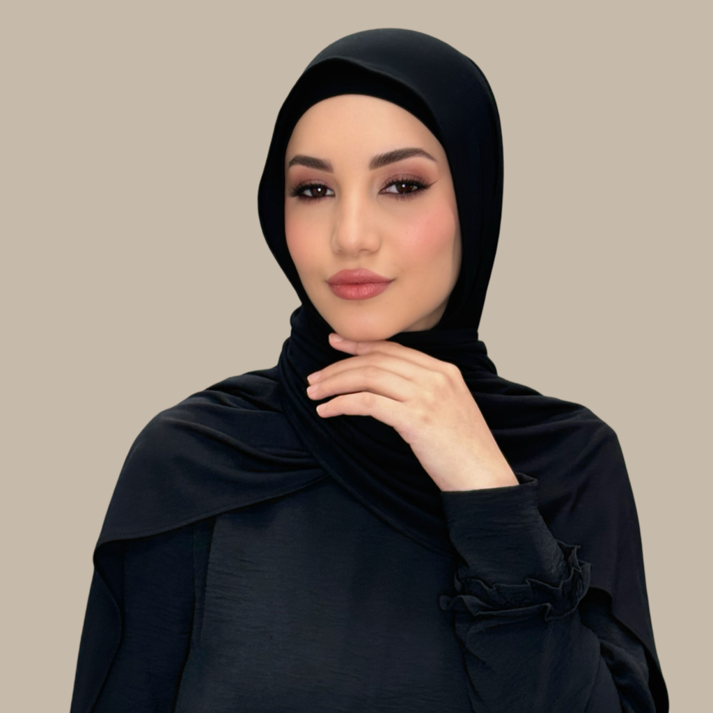 Premium Jersey Hijab-Black