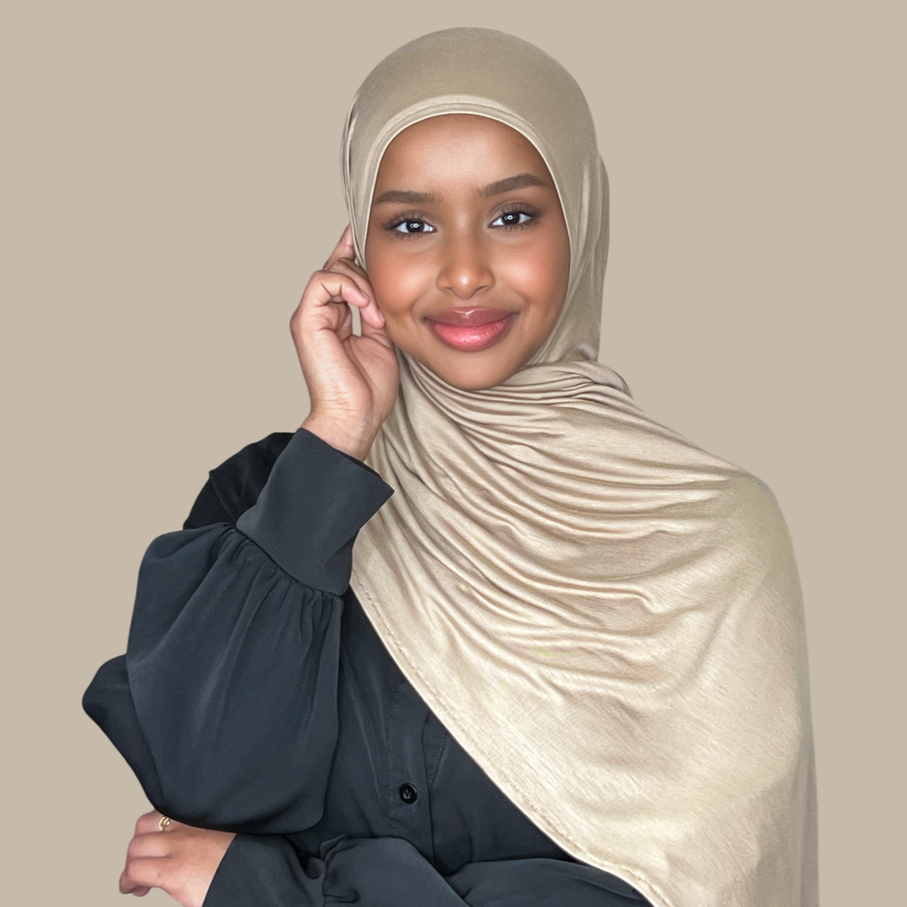 Pre-Sewn Jersey Hijab-Oak - Modish Hijab