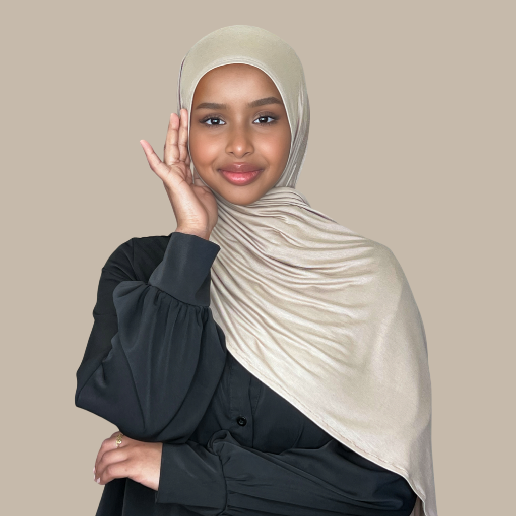 Pre-Sewn Jersey Hijab-Vanilla