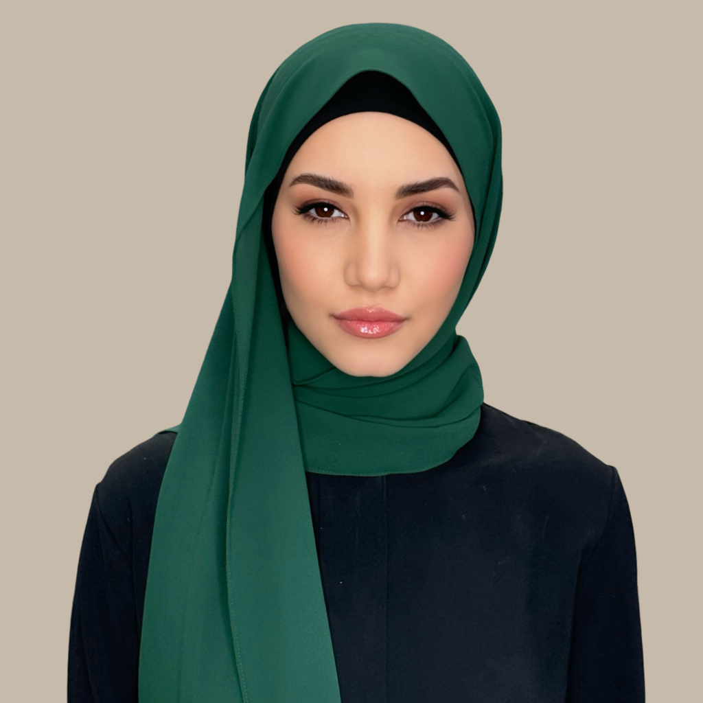 Classic Chiffon Hijab-Forrest Green - Modish Hijab