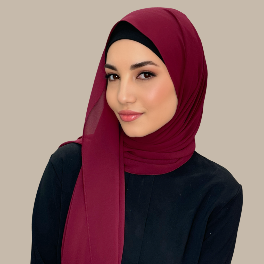 Classic Chiffon Hijab-Mahogany - Modish Hijab