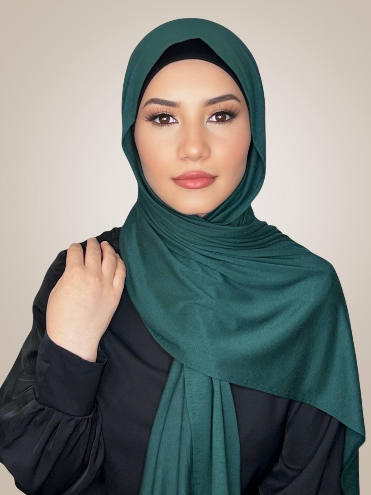 Classic Jersey Hijab-Deep Green