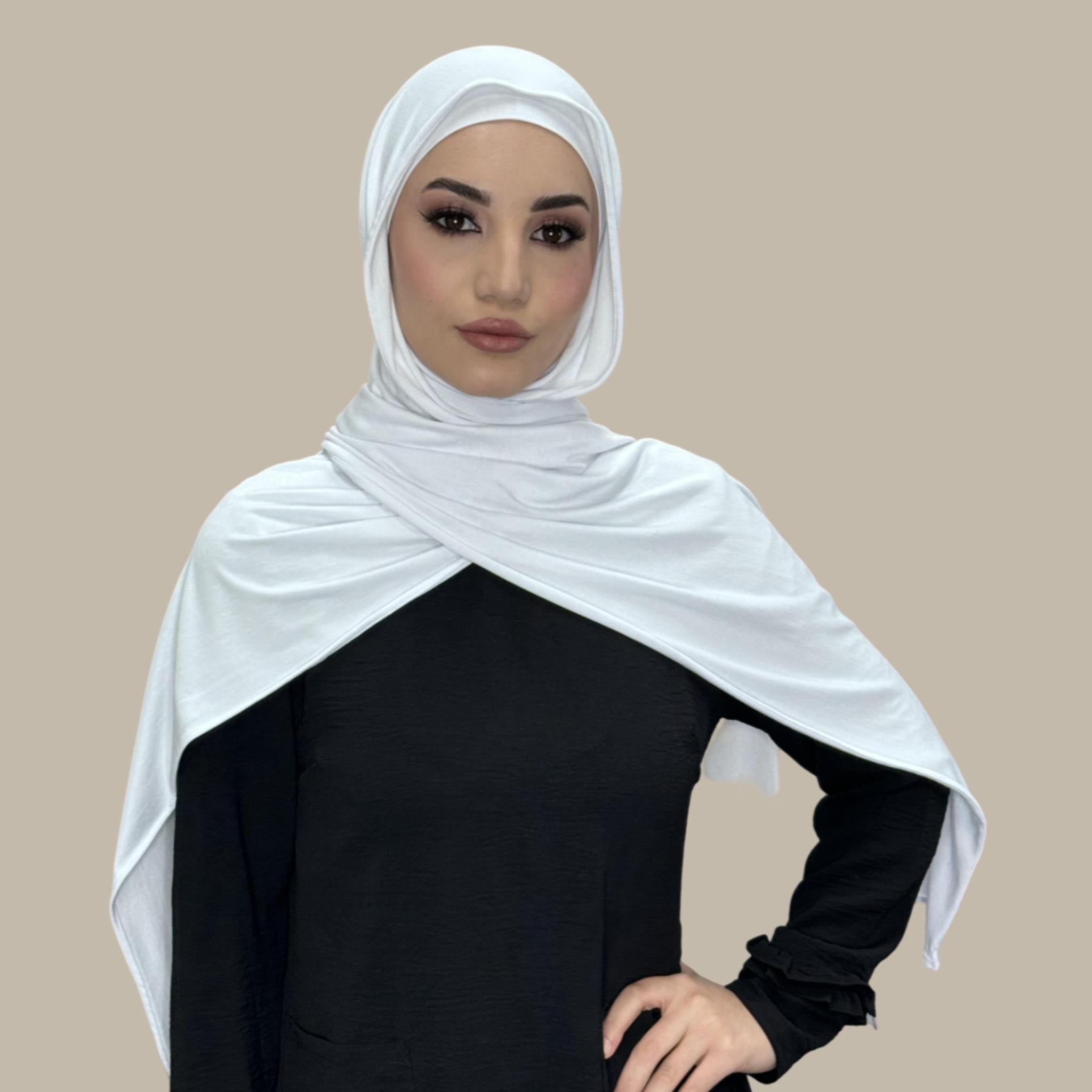 Premium Jersey Hijab-White