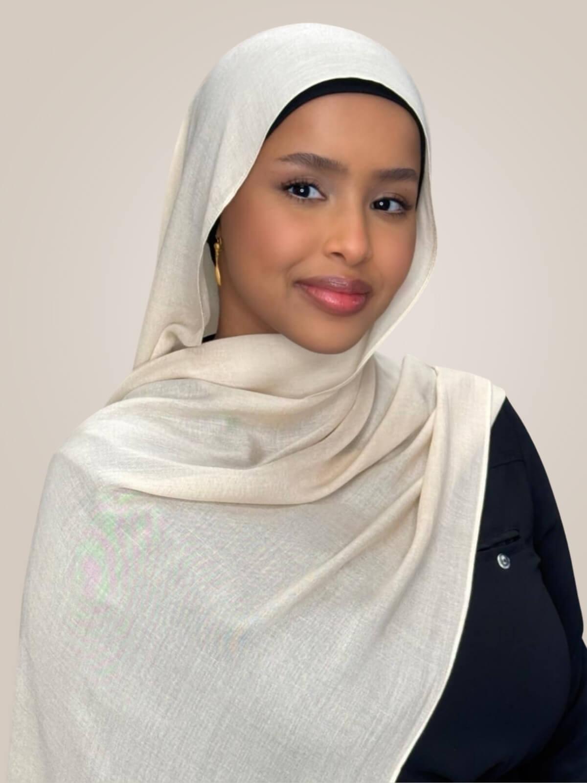 Cotton Modal Hijab-Buttercream