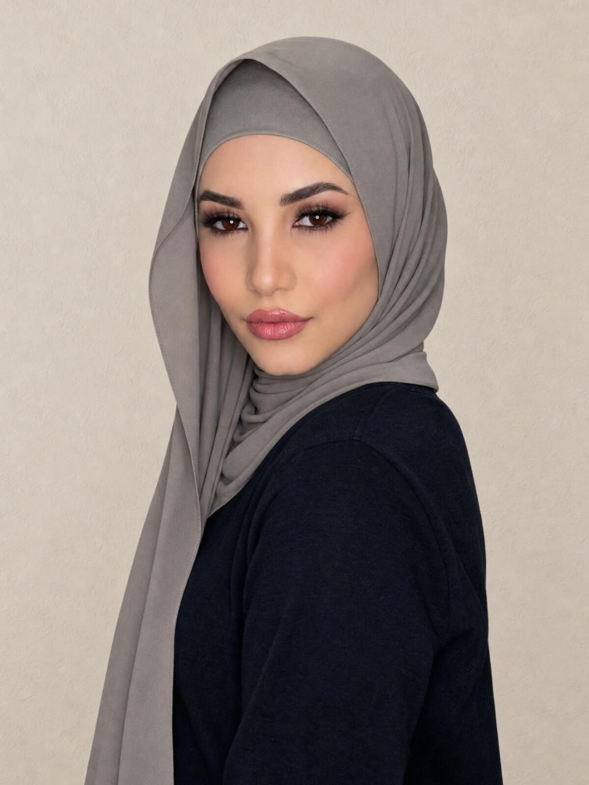 Matching Chiffon Hijab Set-Truffle