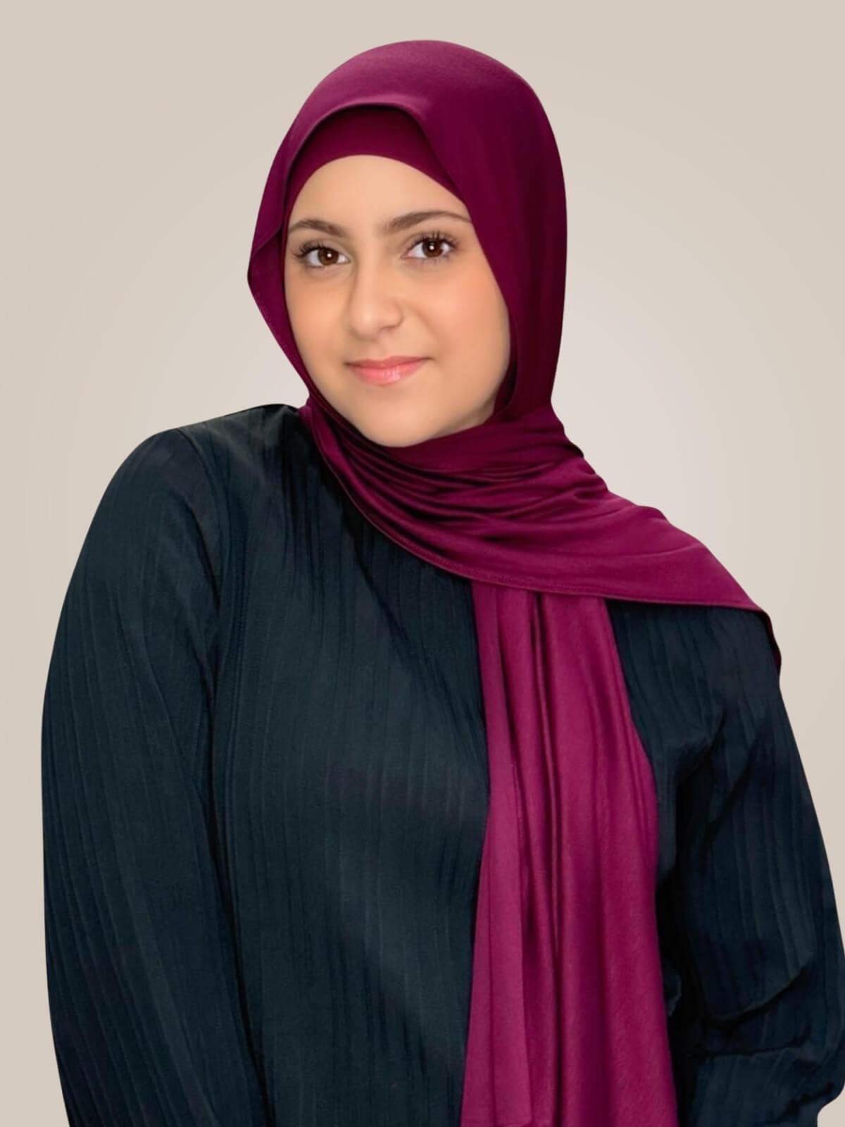 Modish Girl Premium Jersey Hijab-Burgundy