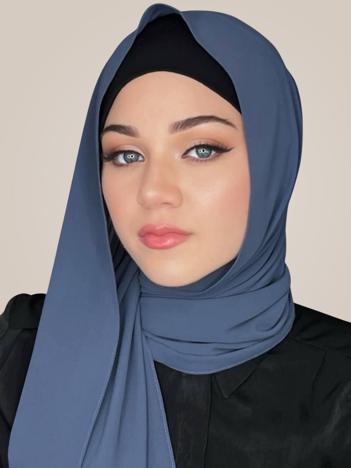 Classic Chiffon Hijab-Dodger Blue