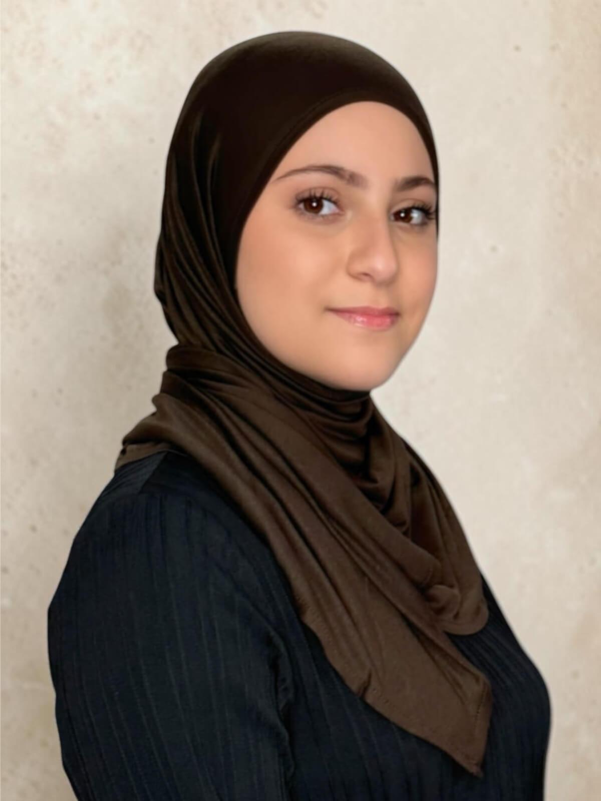 Modish Girl Pre-Sewn Jersey Hijab-Chocolate Brown