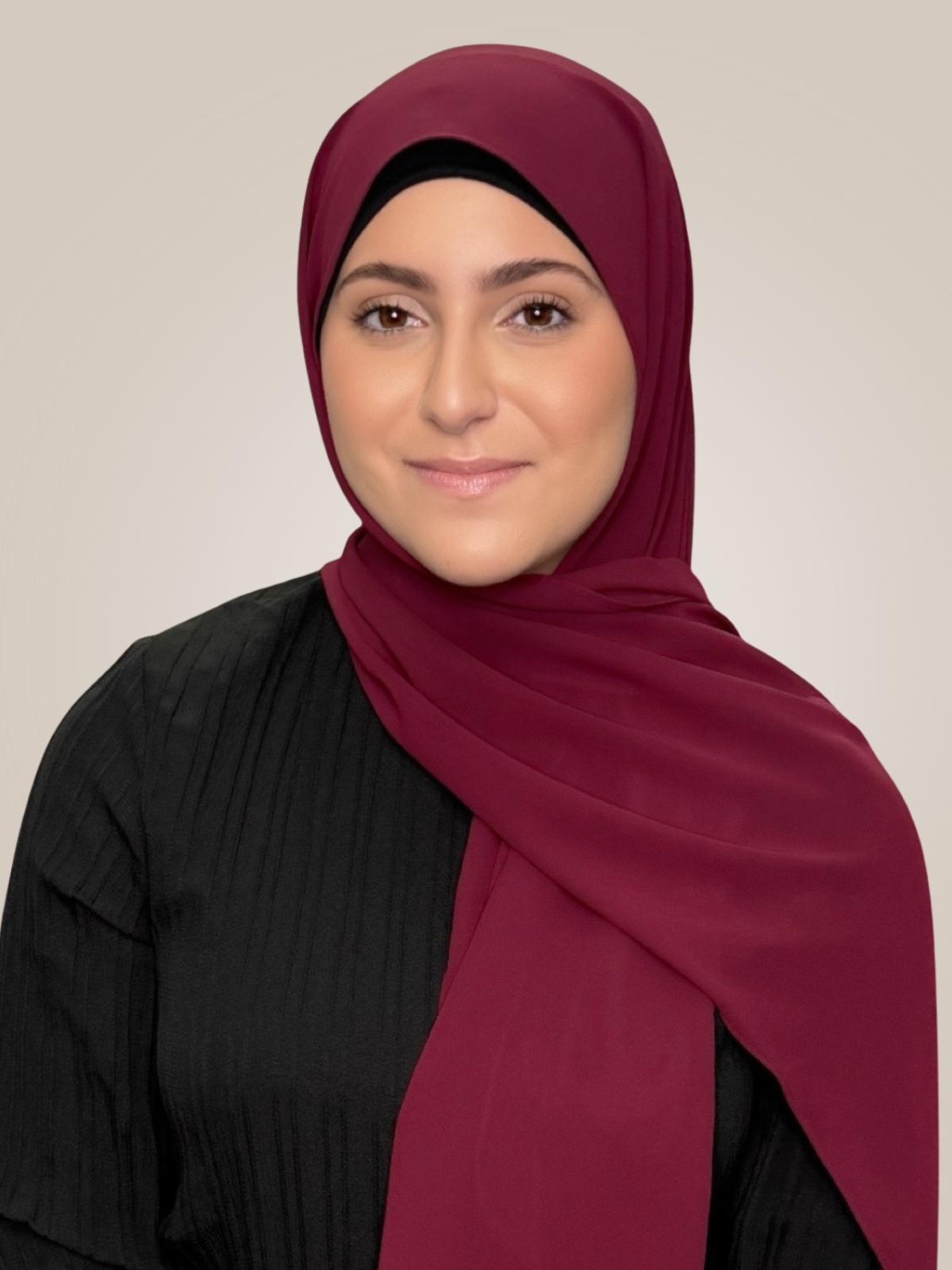 Modish Girl Luxury Chiffon Hijab-Wine