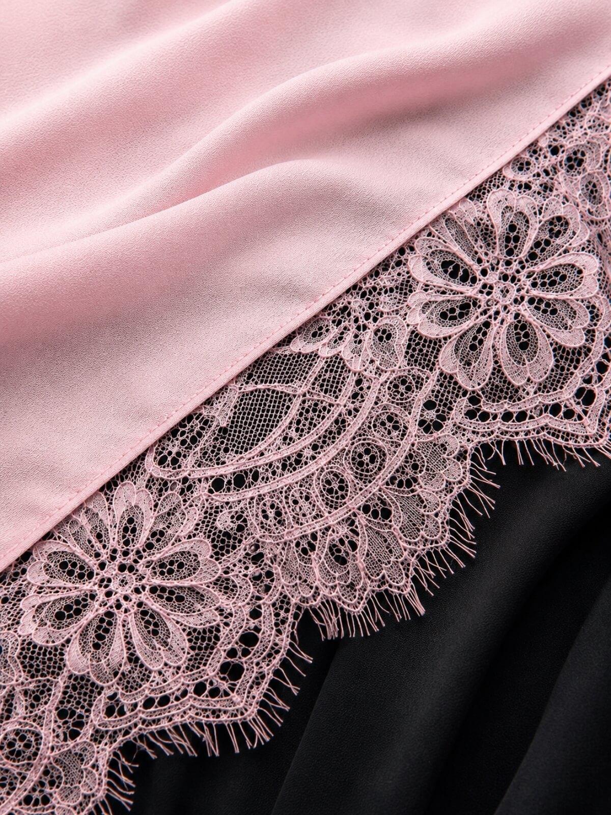 Lace Cotton Modal Hijab-Pink Promise