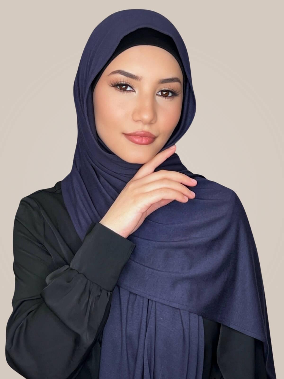Classic Jersey Hijab-Navy