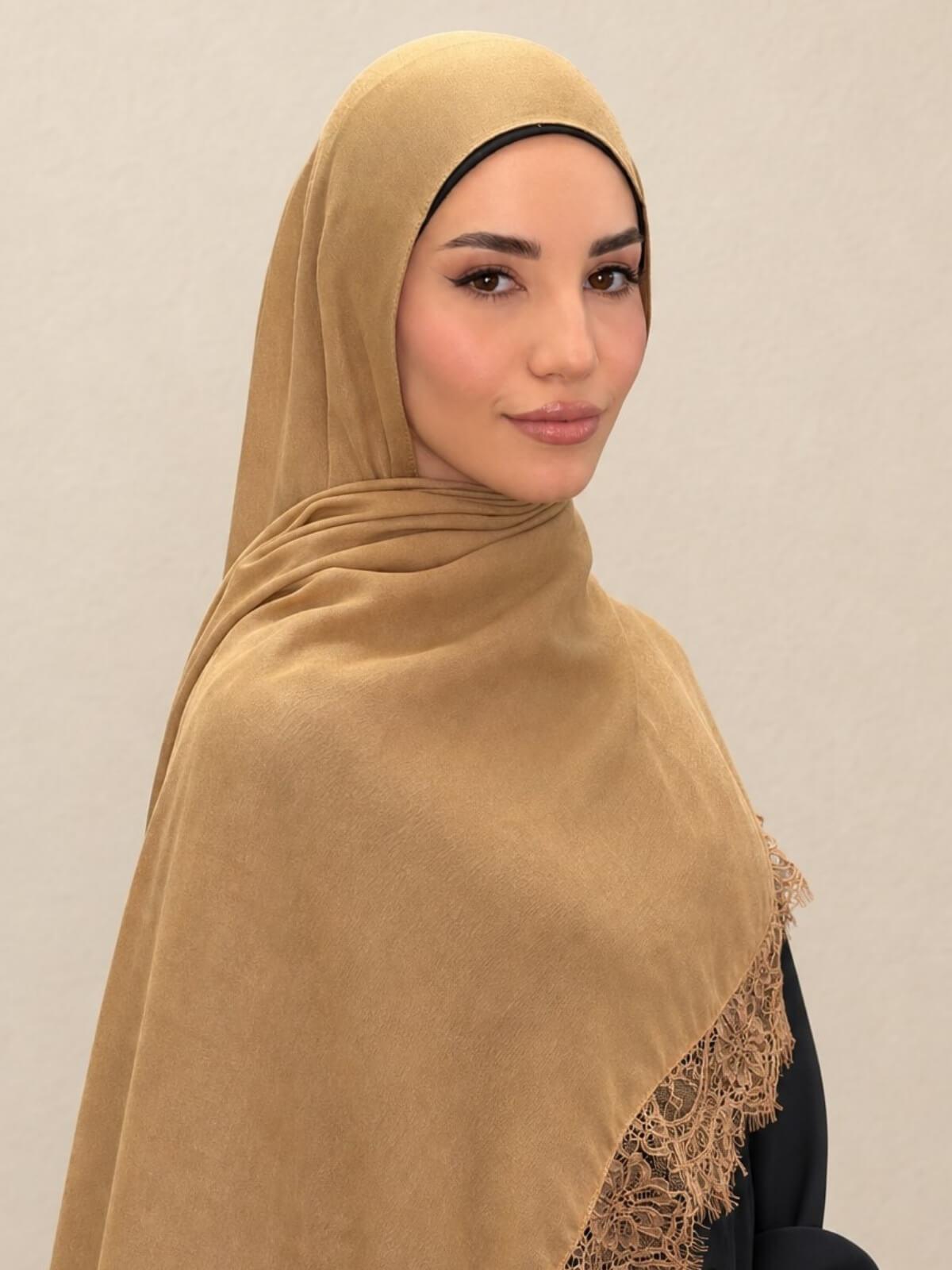 Lace Cotton Modal Hijab-Golden Hour