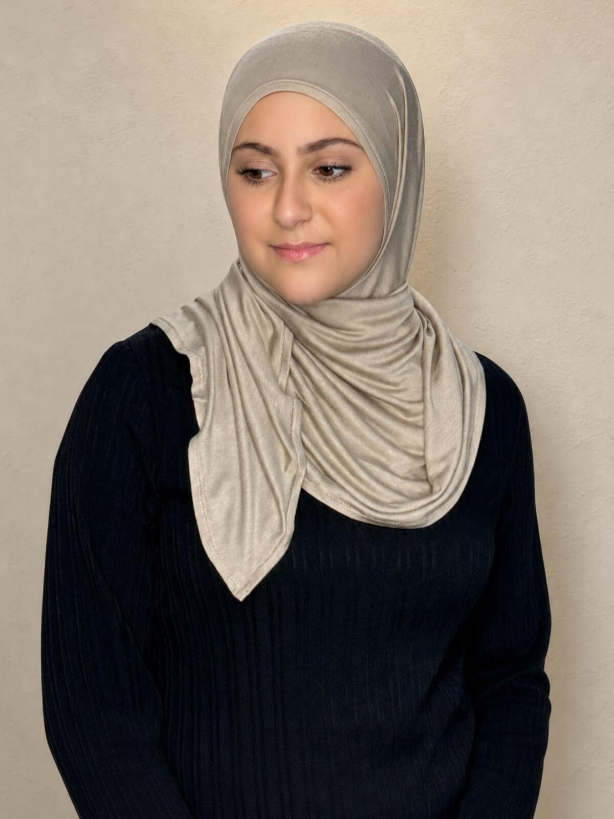Modish Girl Pre-Sewn Jersey Hijab-Vanilla