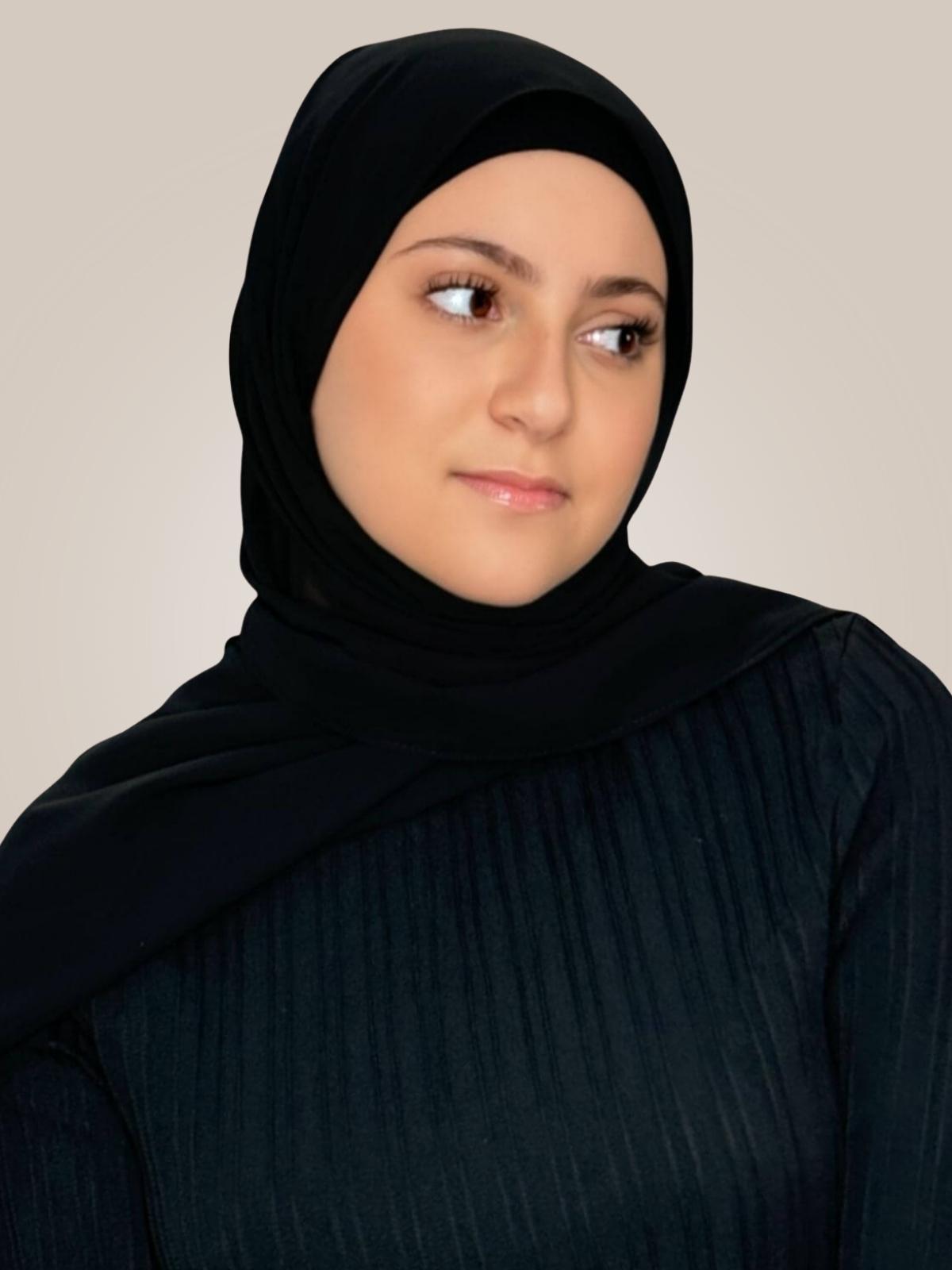 Modish Girl Luxury Chiffon Hijab-Black