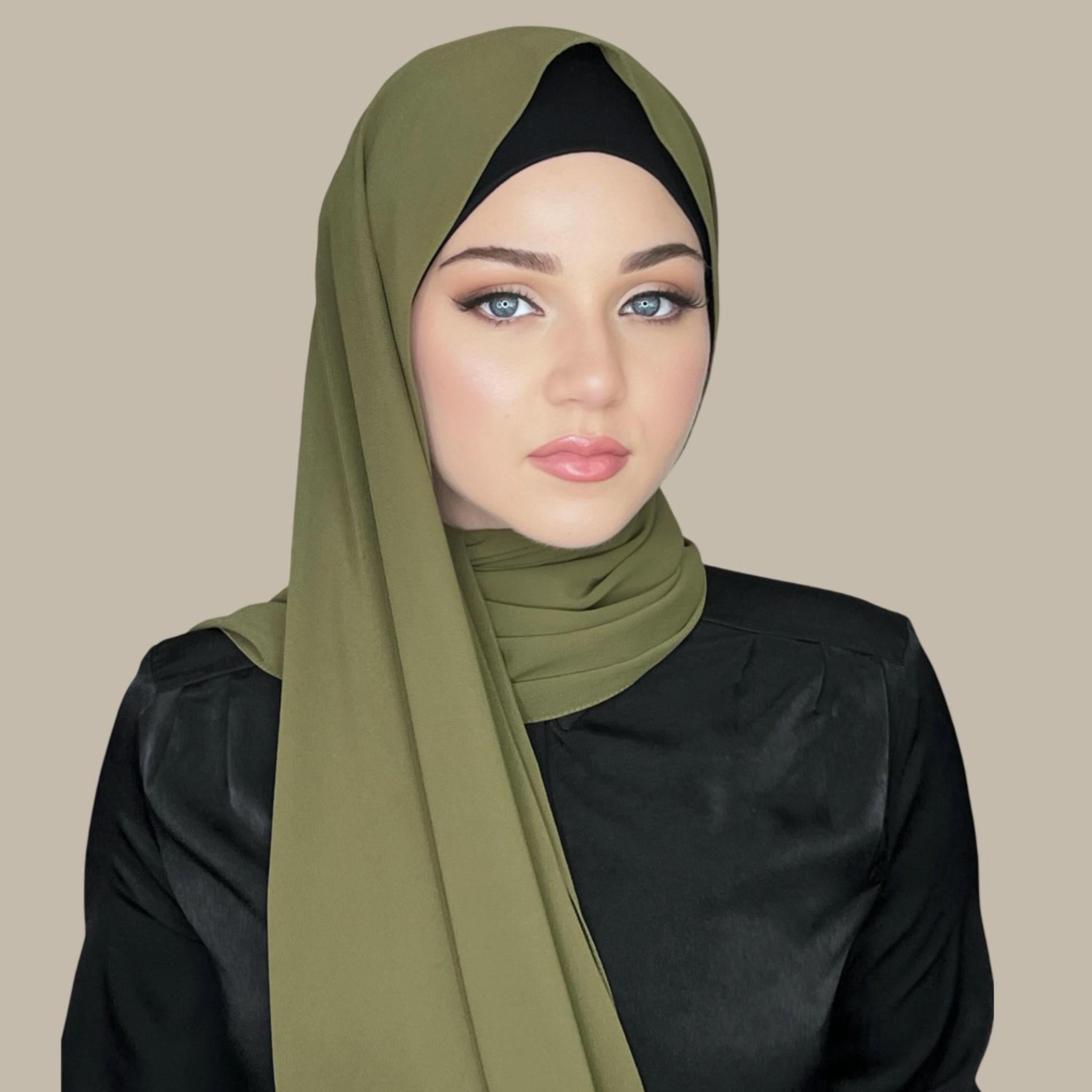 Classic Chiffon Hijab-Olive