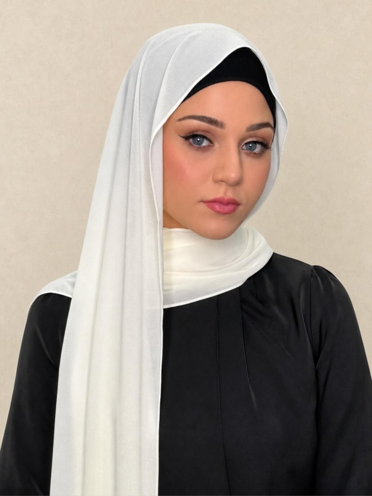 Classic Chiffon Hijab-Classic Ivory