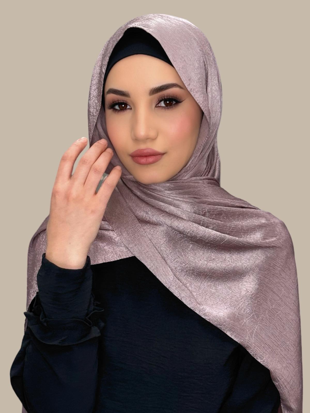 Classic Satin Hijab-Dusty Mauve