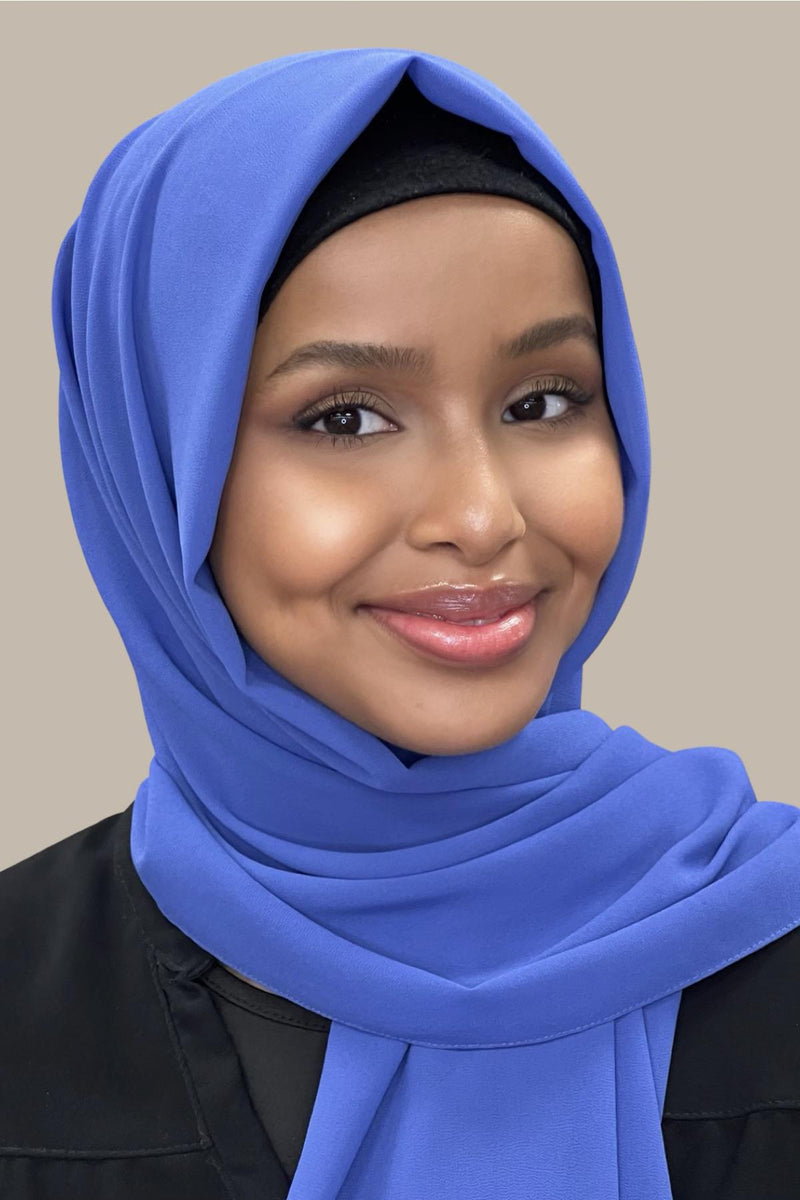 Classic Chiffon Hijab-Denim (FINAL SALE)