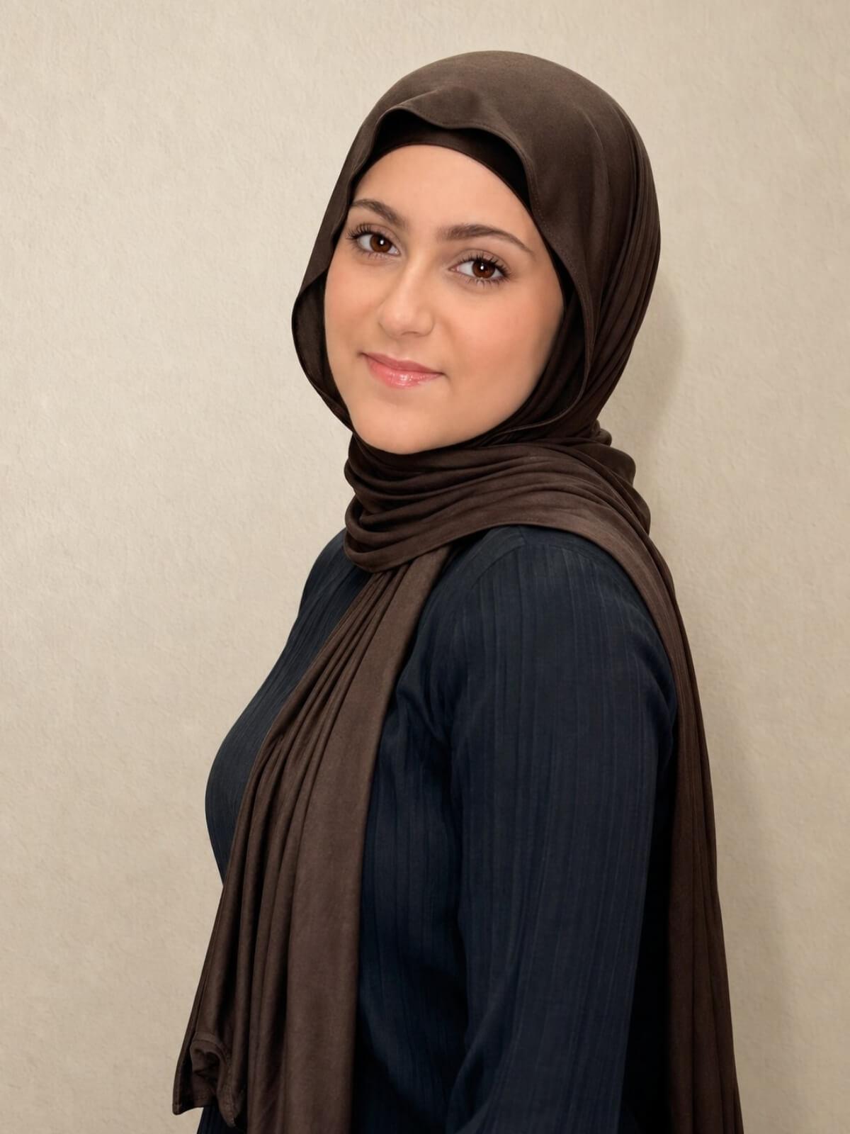 Modish Girl Premium Jersey Hijab-Chocolate Brown