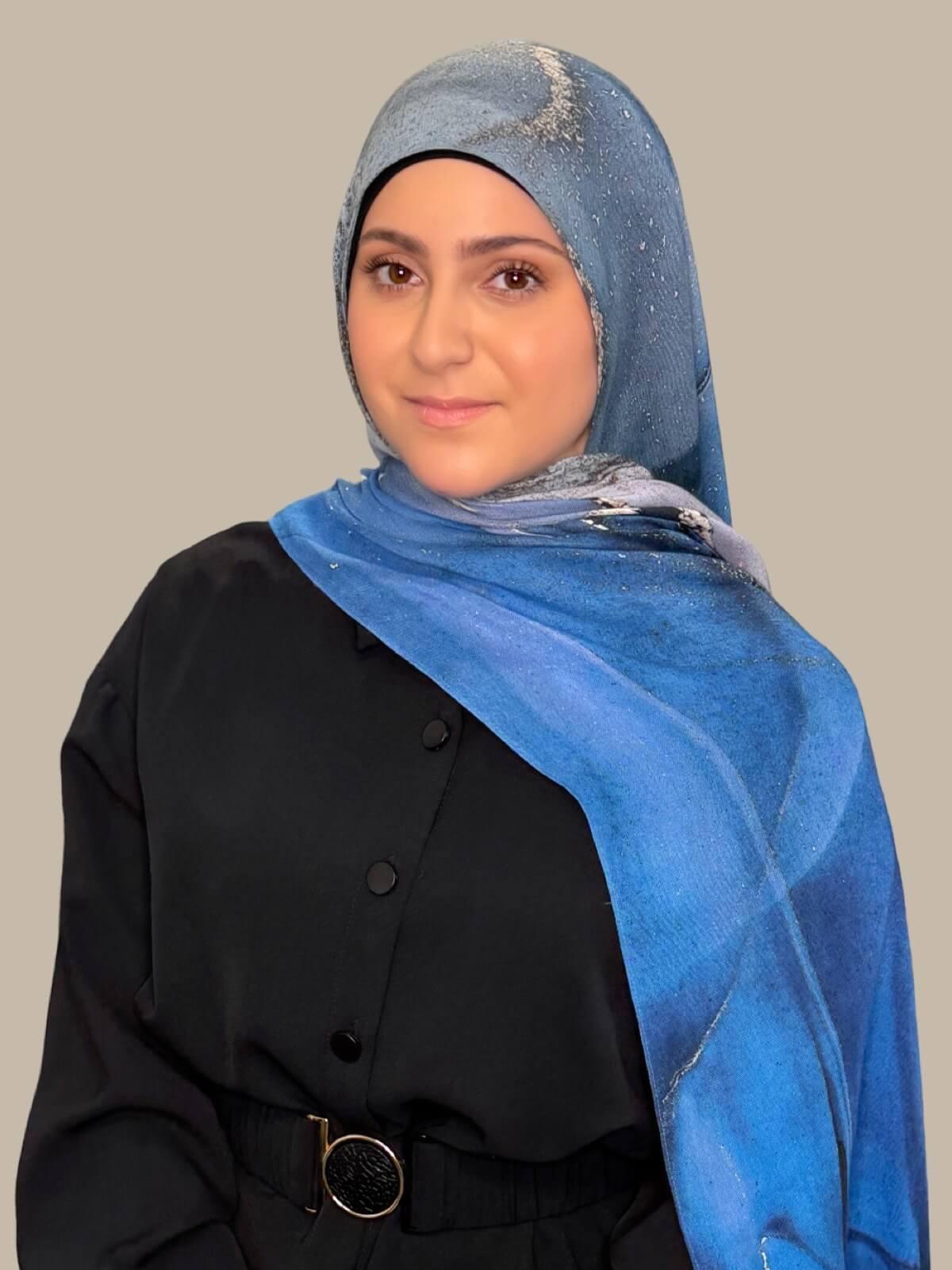 Modish Girl Print Modal Hijab-Santorini Night