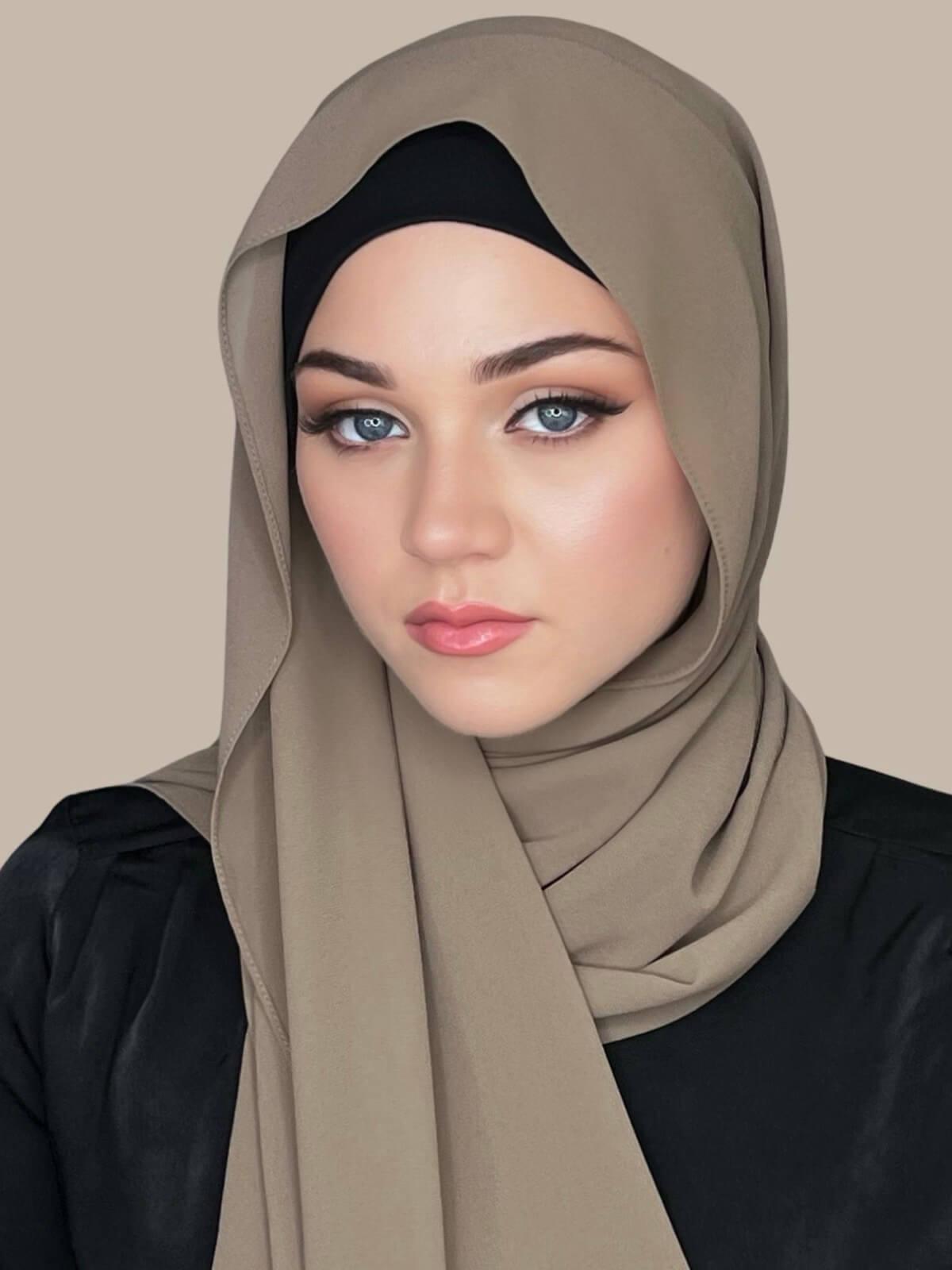 Classic Chiffon Hijab-Dark Khaki